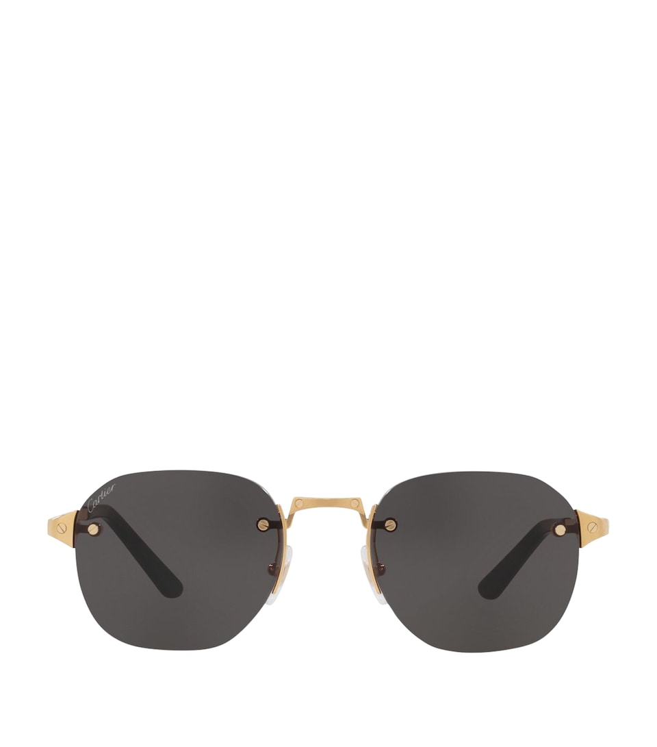 Cartier Santos de Cartier Round Sunglasses