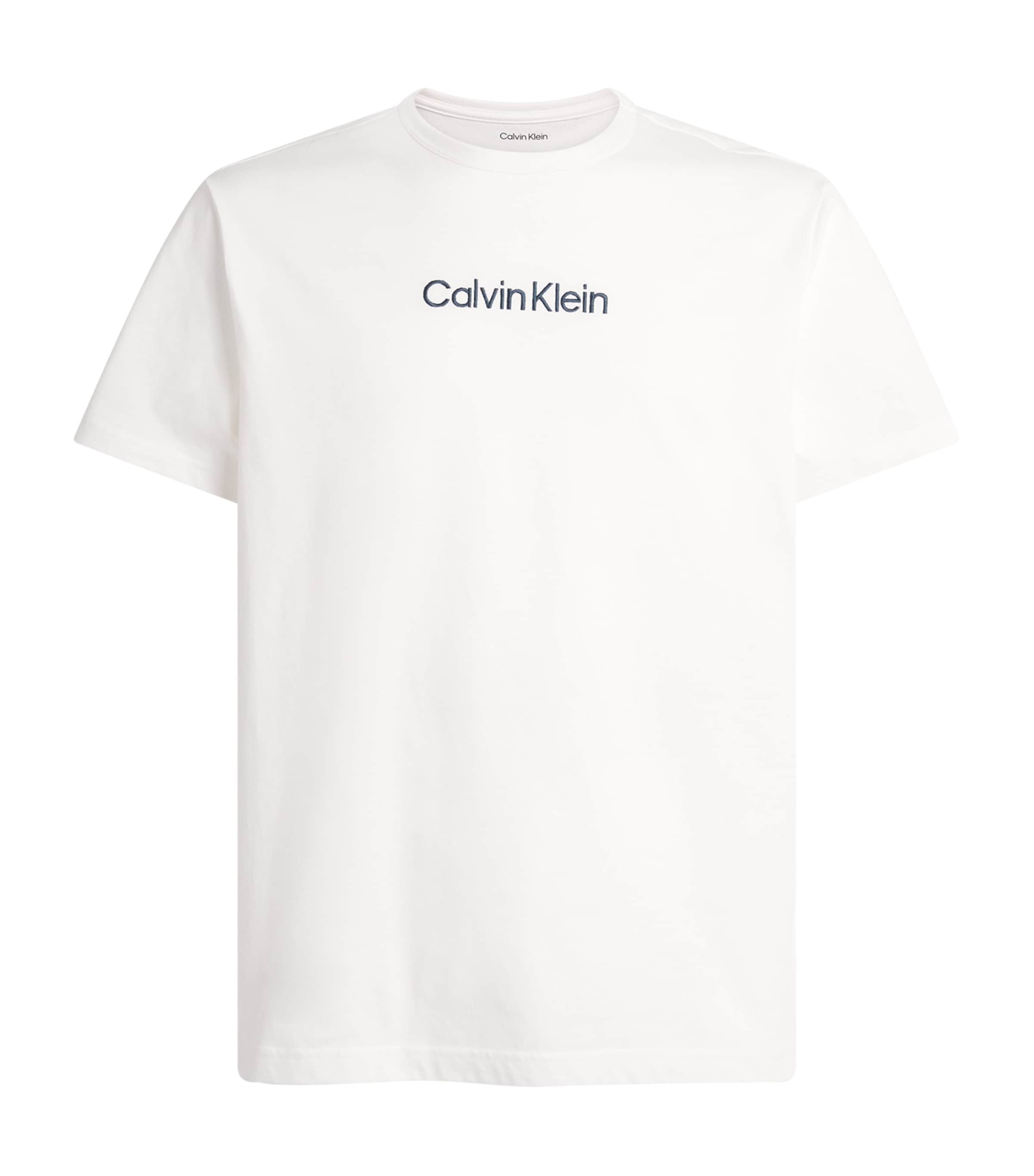 Calvin Klein Mens Cotton Logo Pyjama Top White