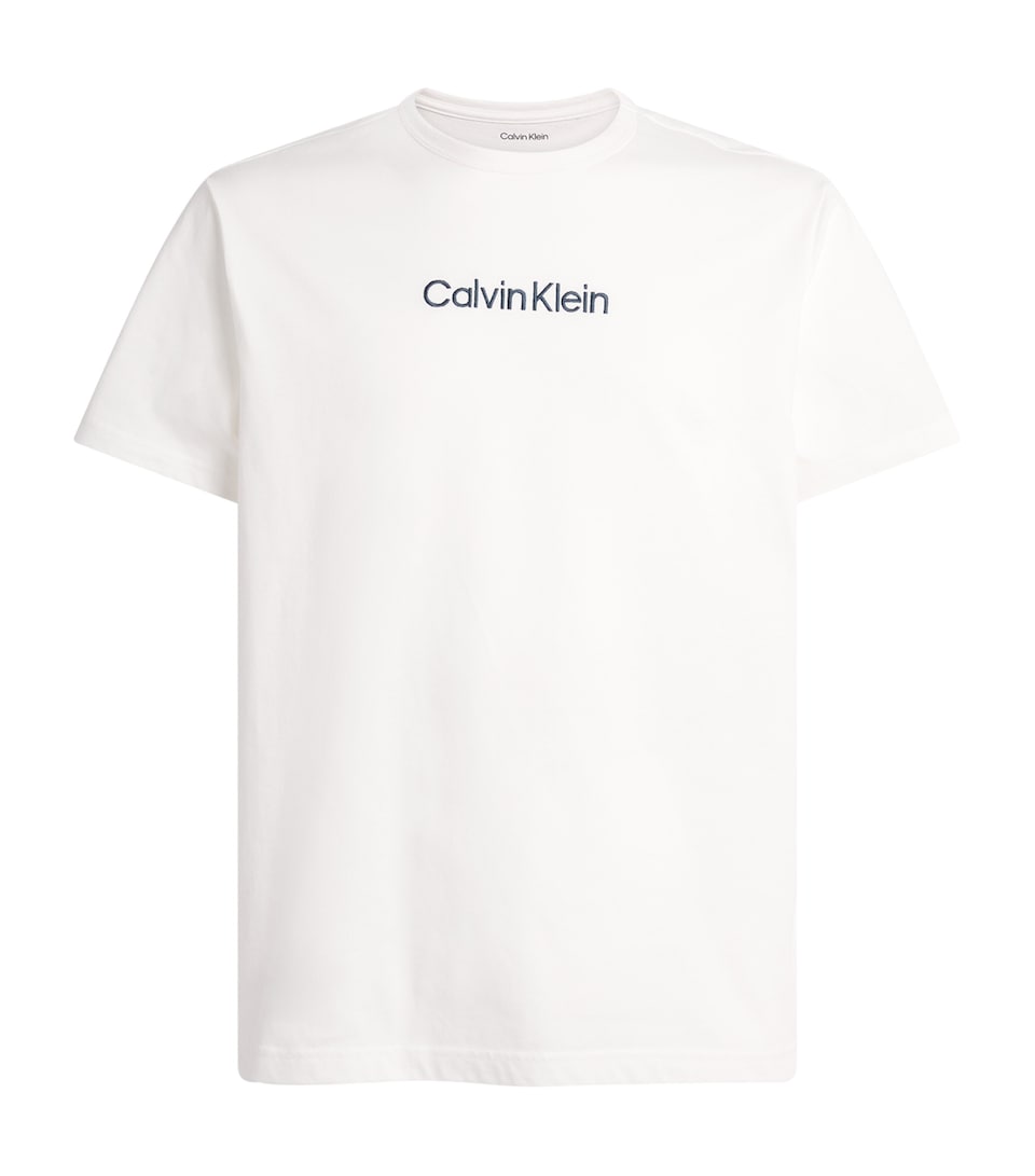 Calvin Klein Mens Cotton Logo Pyjama Top White