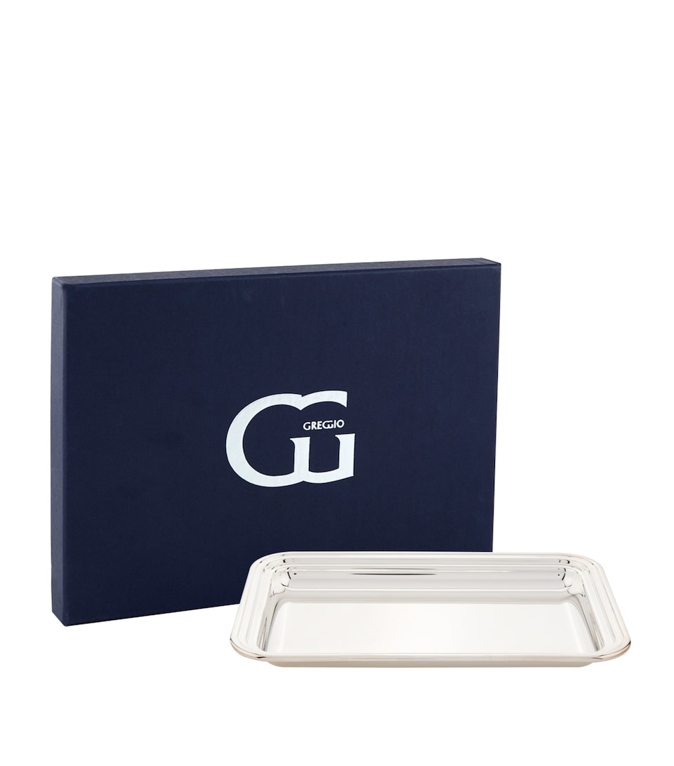 Silver Plated Georgian Rectangular Tray (20cm x 14cm)