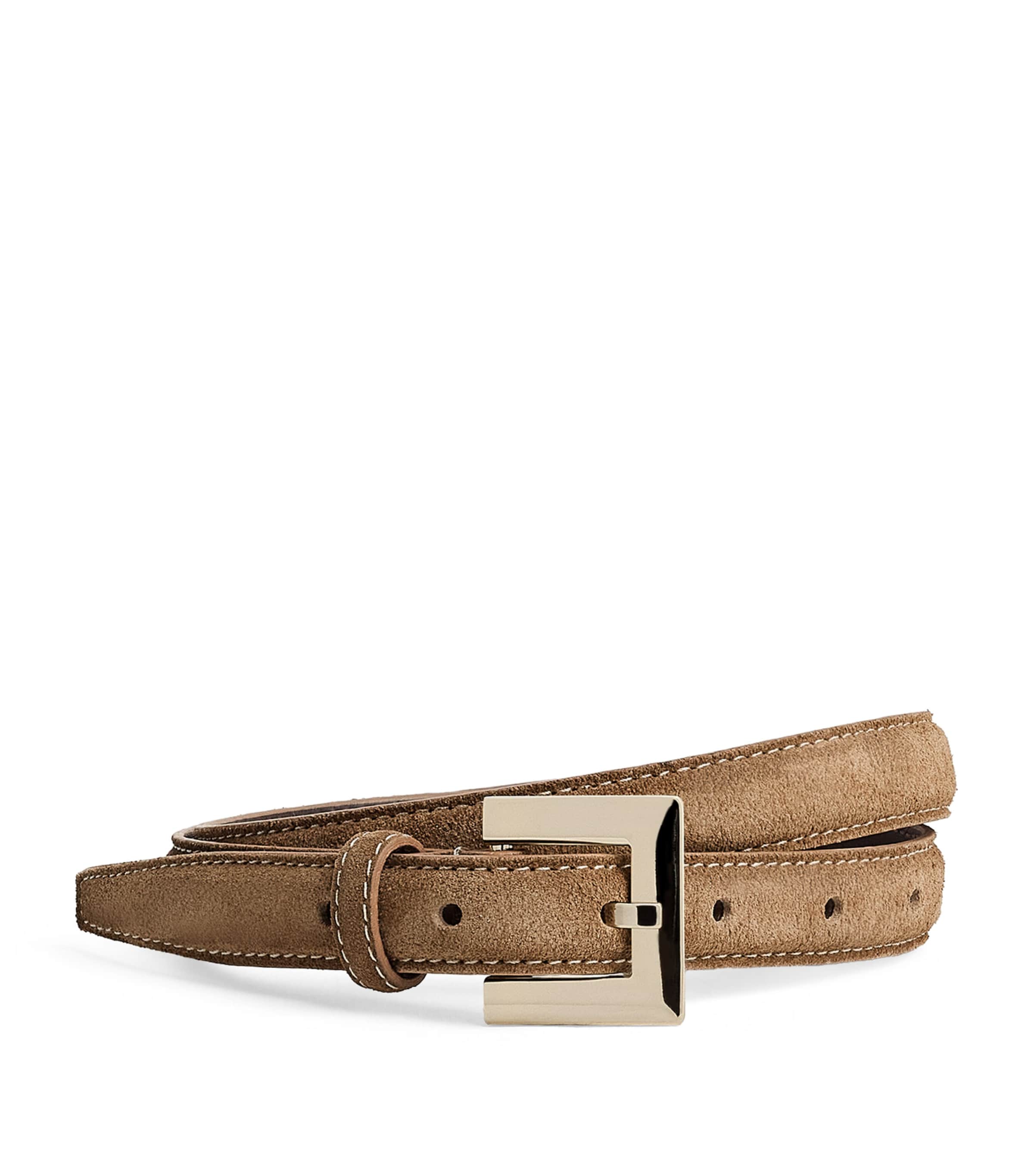 ANINE BING Suede Nicola Belt Brown