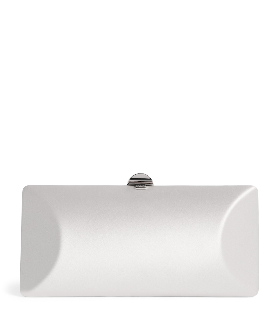 Rodo Satin Tube Plus Clutch Bag Grey