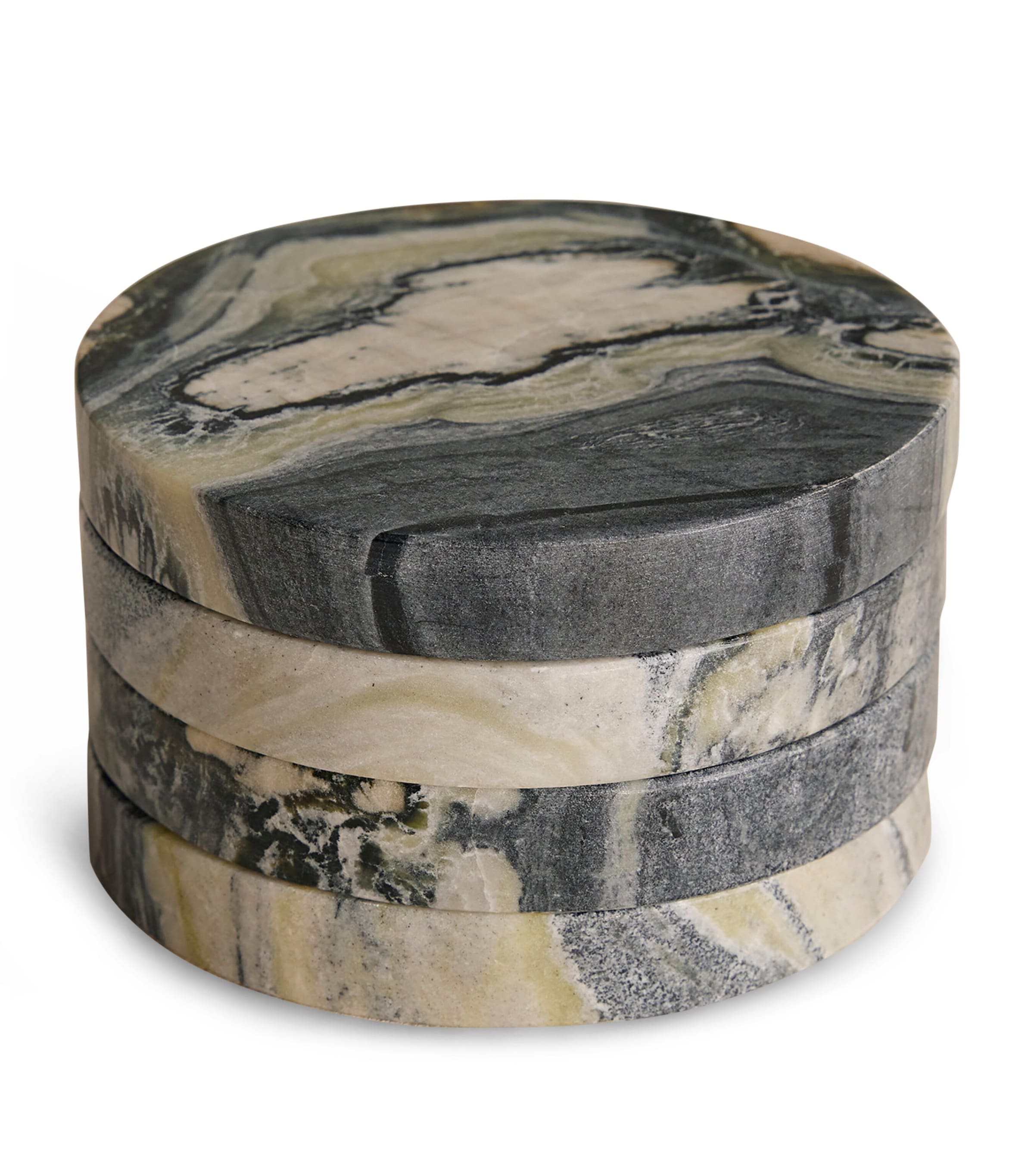 Soho Home Set of 4 Marble Hanson Coasters Green