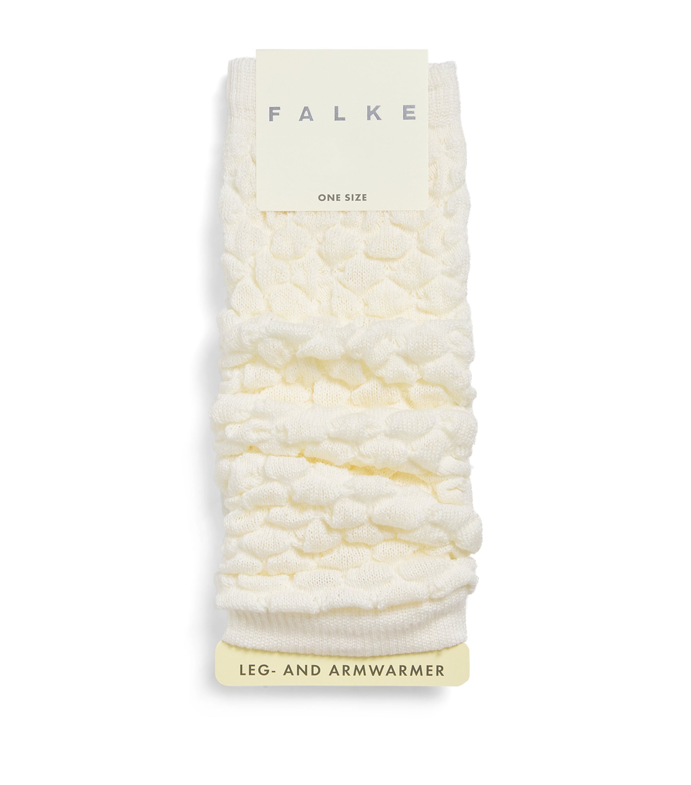 Falke Womens Wool-Blend Haze Leg-Warmers Off White