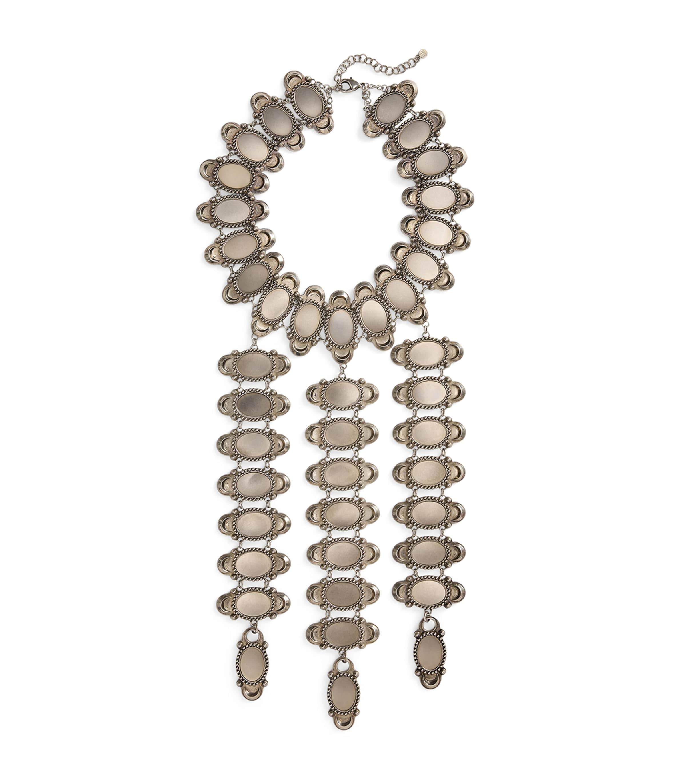 Ralph Lauren Collection Antiqued Silver-Tone Long Necklace Antique Silver