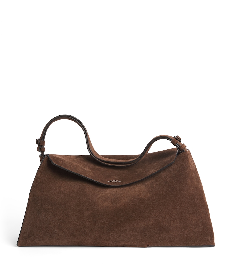 Studio Nicholson Suede Shiboru Shoulder Bag Cocoa