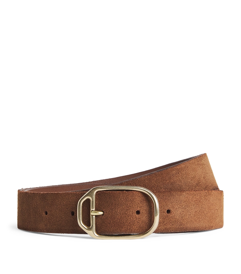 Eleventy Suede Belt Cacao
