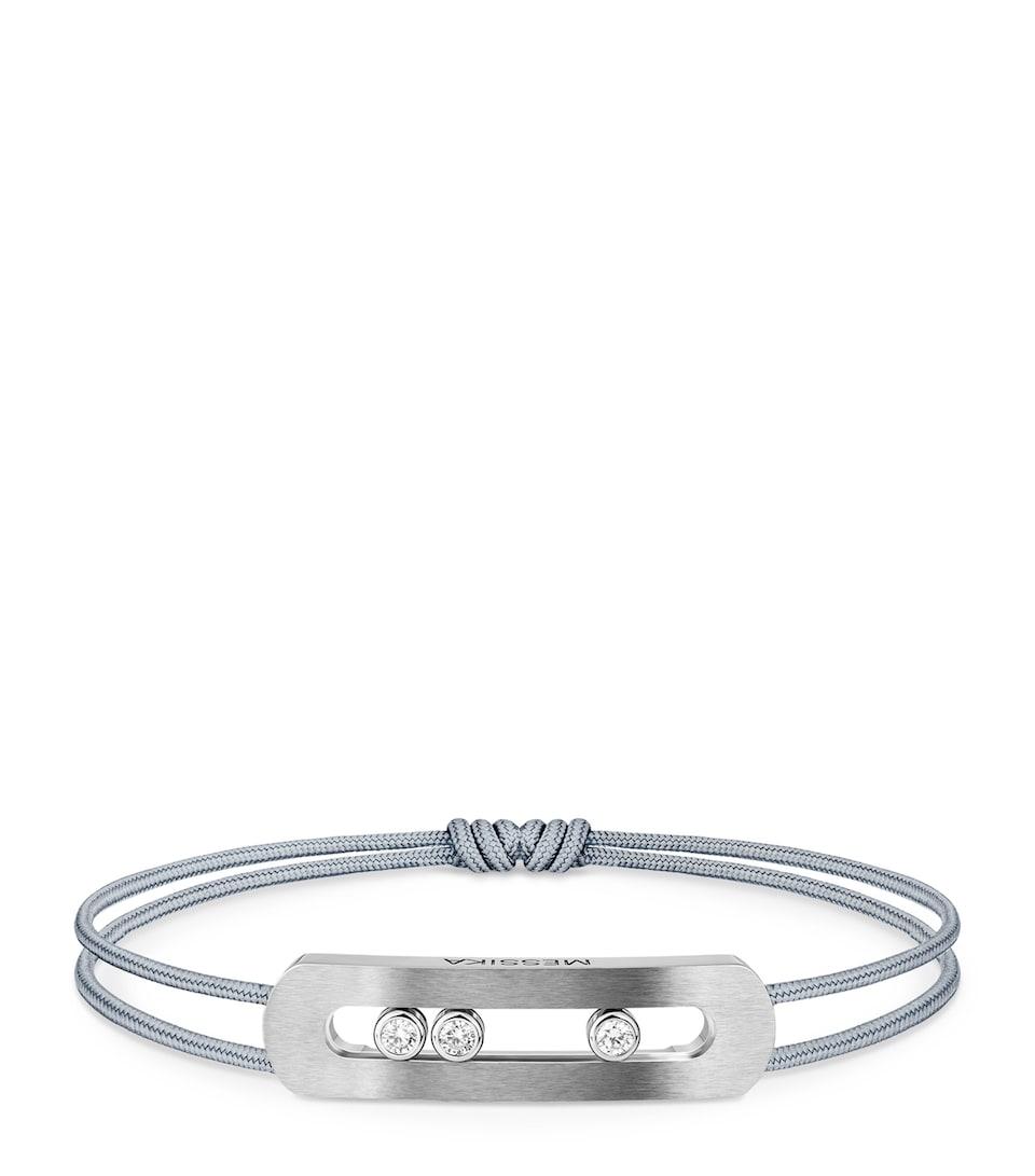 Move Titanium and Diamond Cord Bracelet (0.23ct)