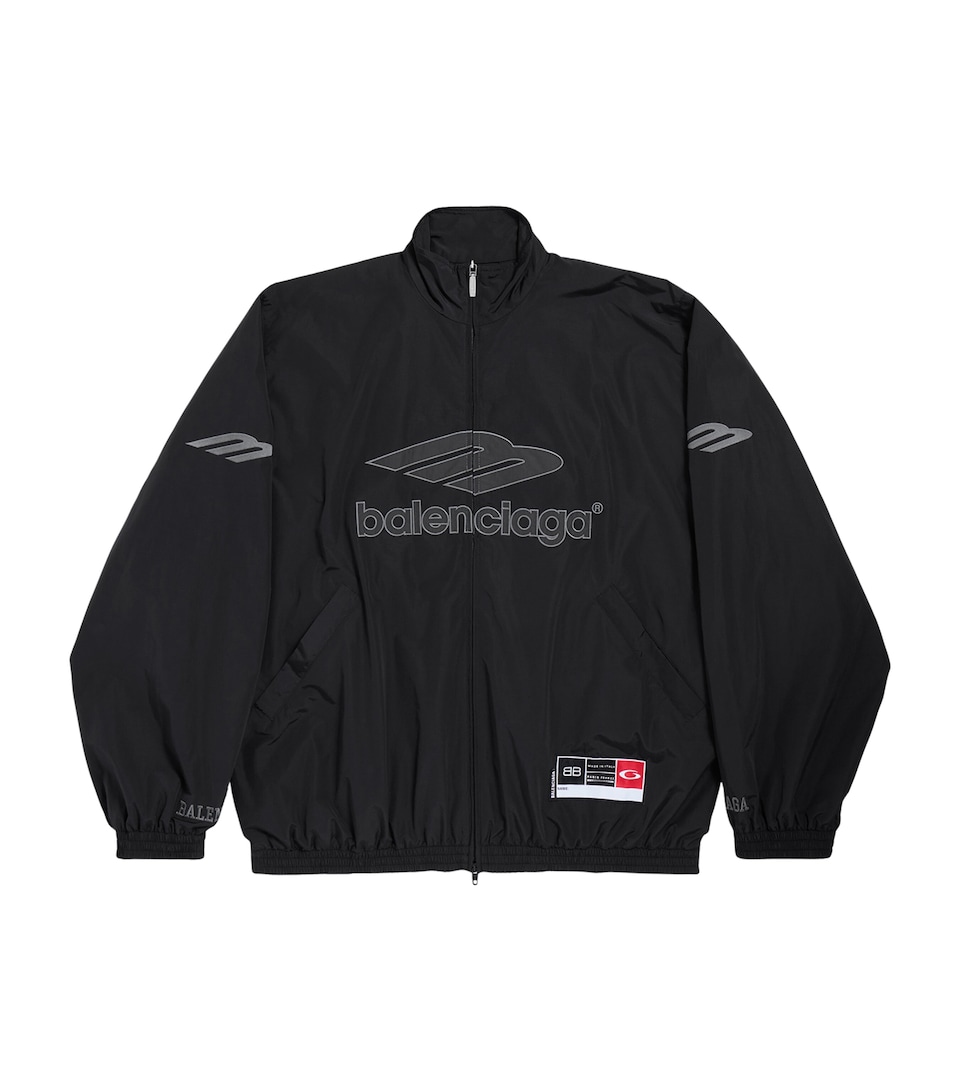 Cotton-Blend 3B Logo Oversized Jacket