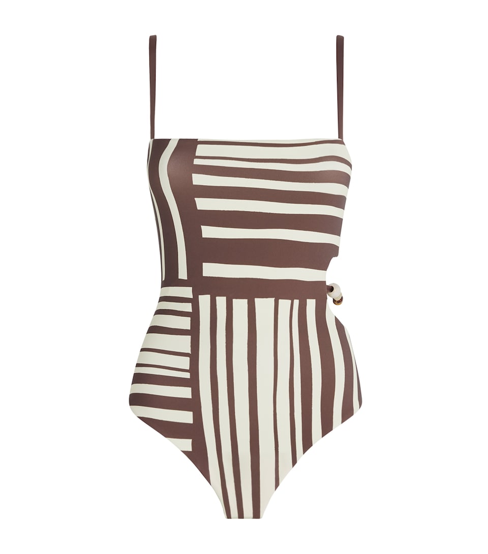 Beaded Linocut Swimsuit