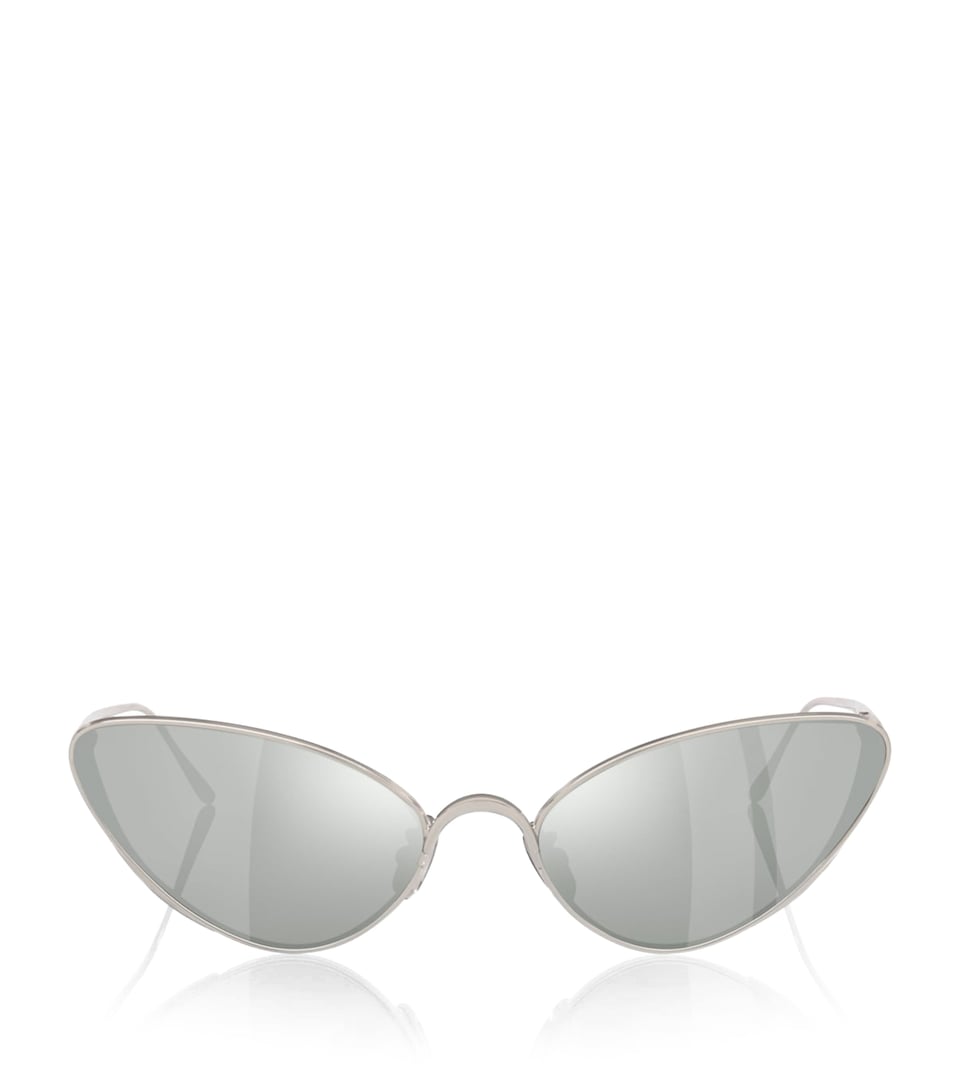 LOEWE Signature Cat Eye Sunglasses Silver