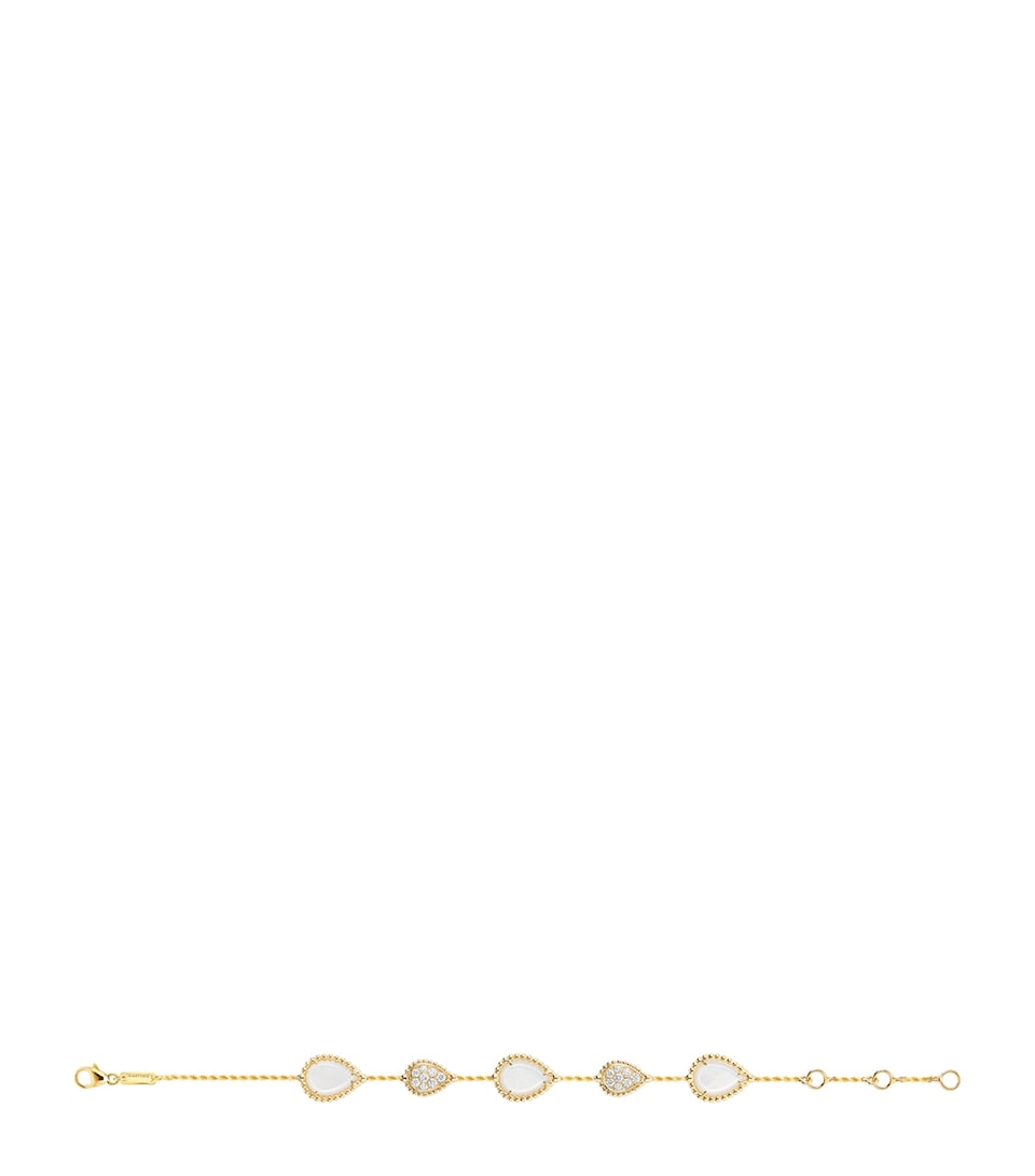 Yellow Gold, Diamond and Mother-of-Pearl Serpent Bohème Couleur Bracelet