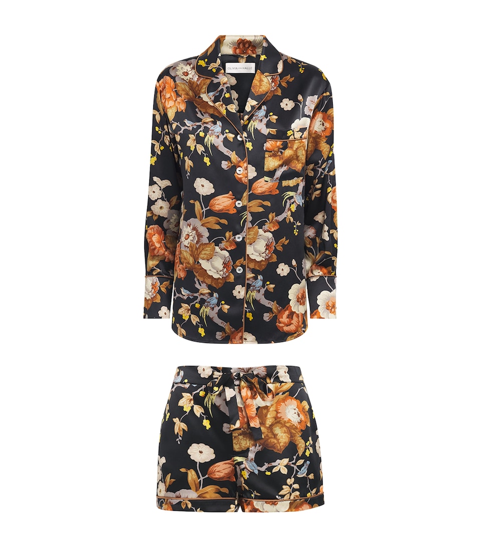 Olivia von Halle Womens Silk Evora Alba Pyjama Set Evora