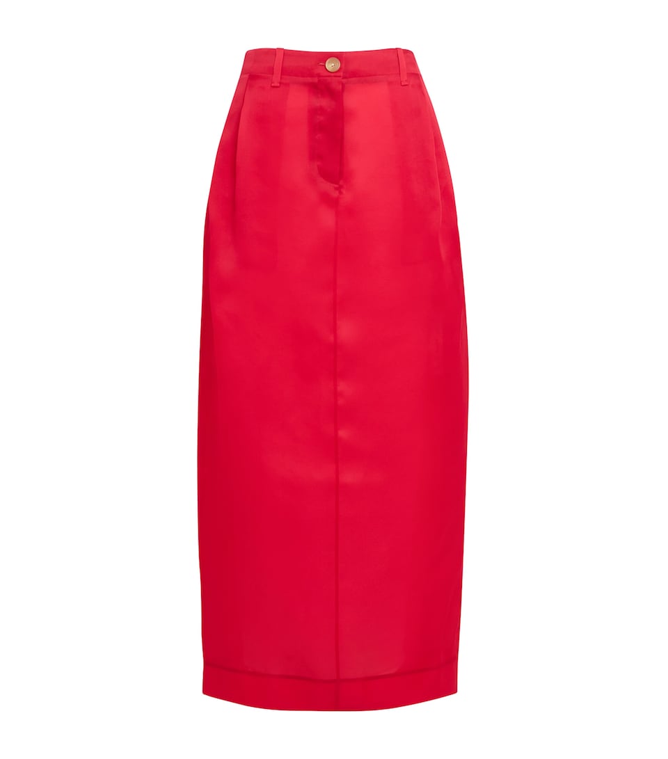 Silk Lucian Pencil Midi Skirt