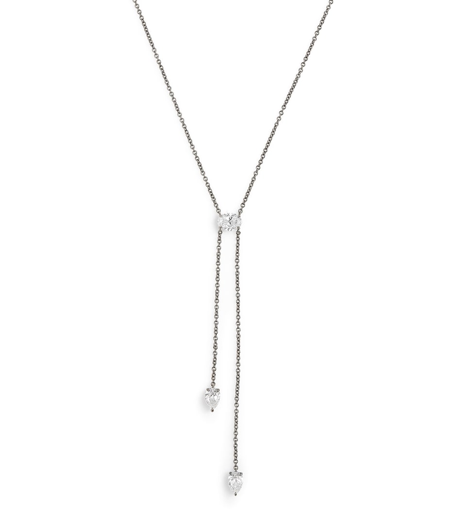 Blackened White Gold and Diamond Boa Necklace