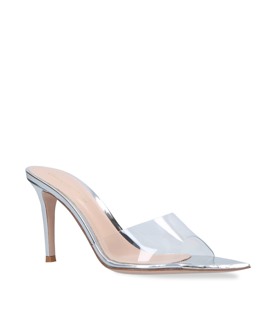 Gianvito Rossi Elle Mules 85 Silver Com