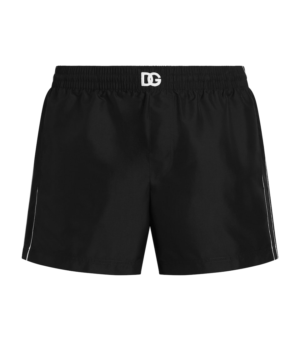 Dolce&Gabbana Mens Logo Swim Shorts Black