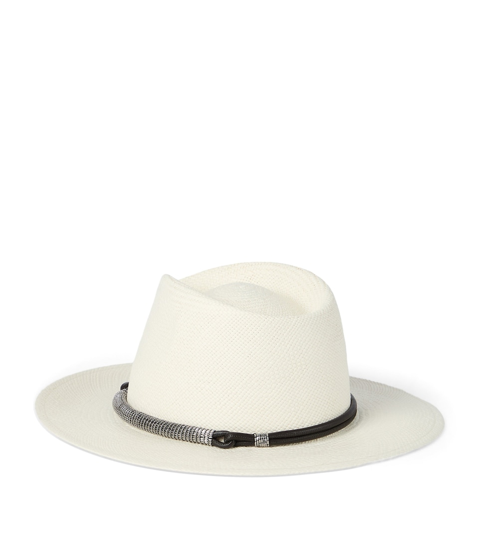 Straw Monili-Rope Trilby Hat