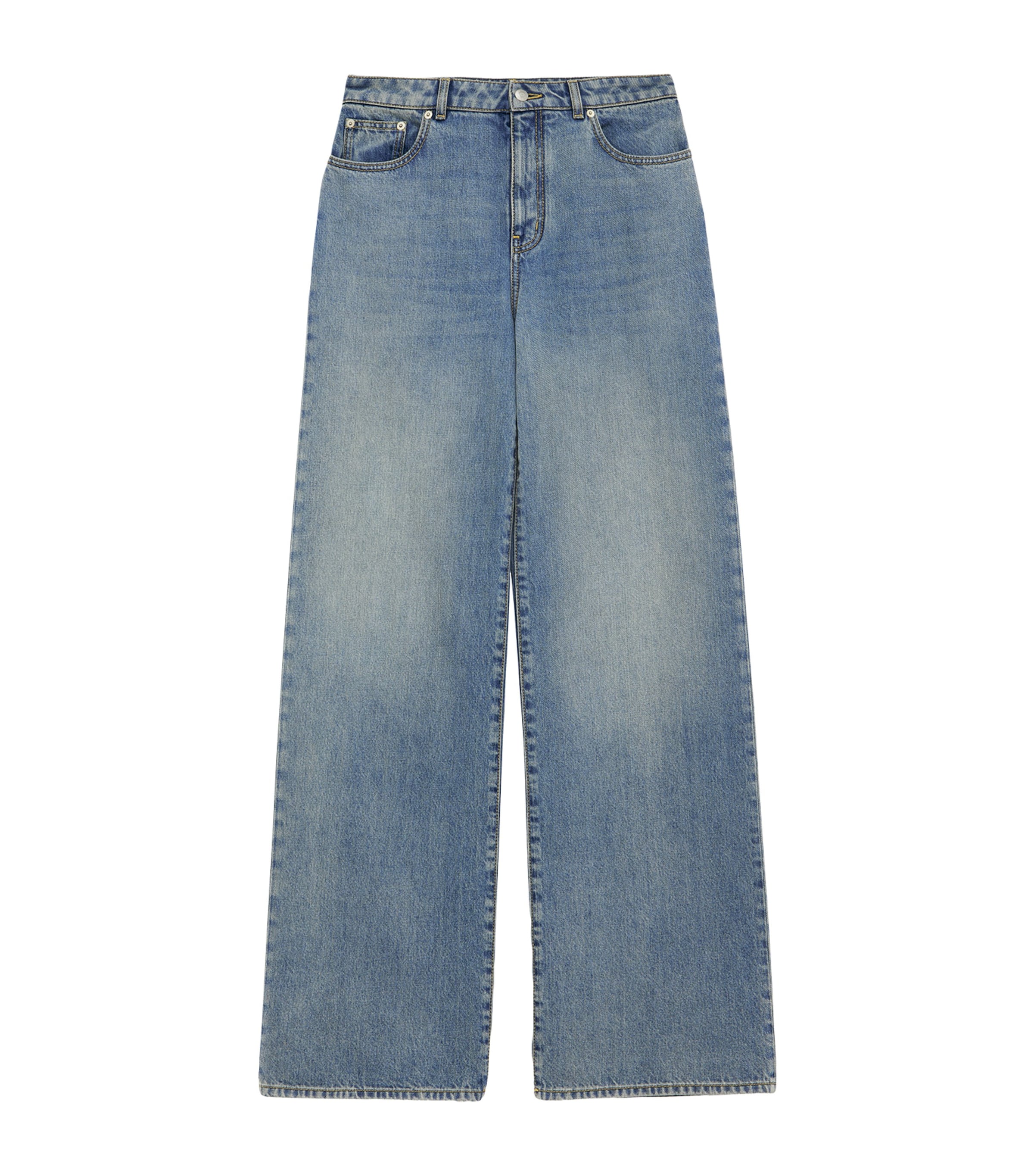 Mid-Rise Wide-Leg Jeans