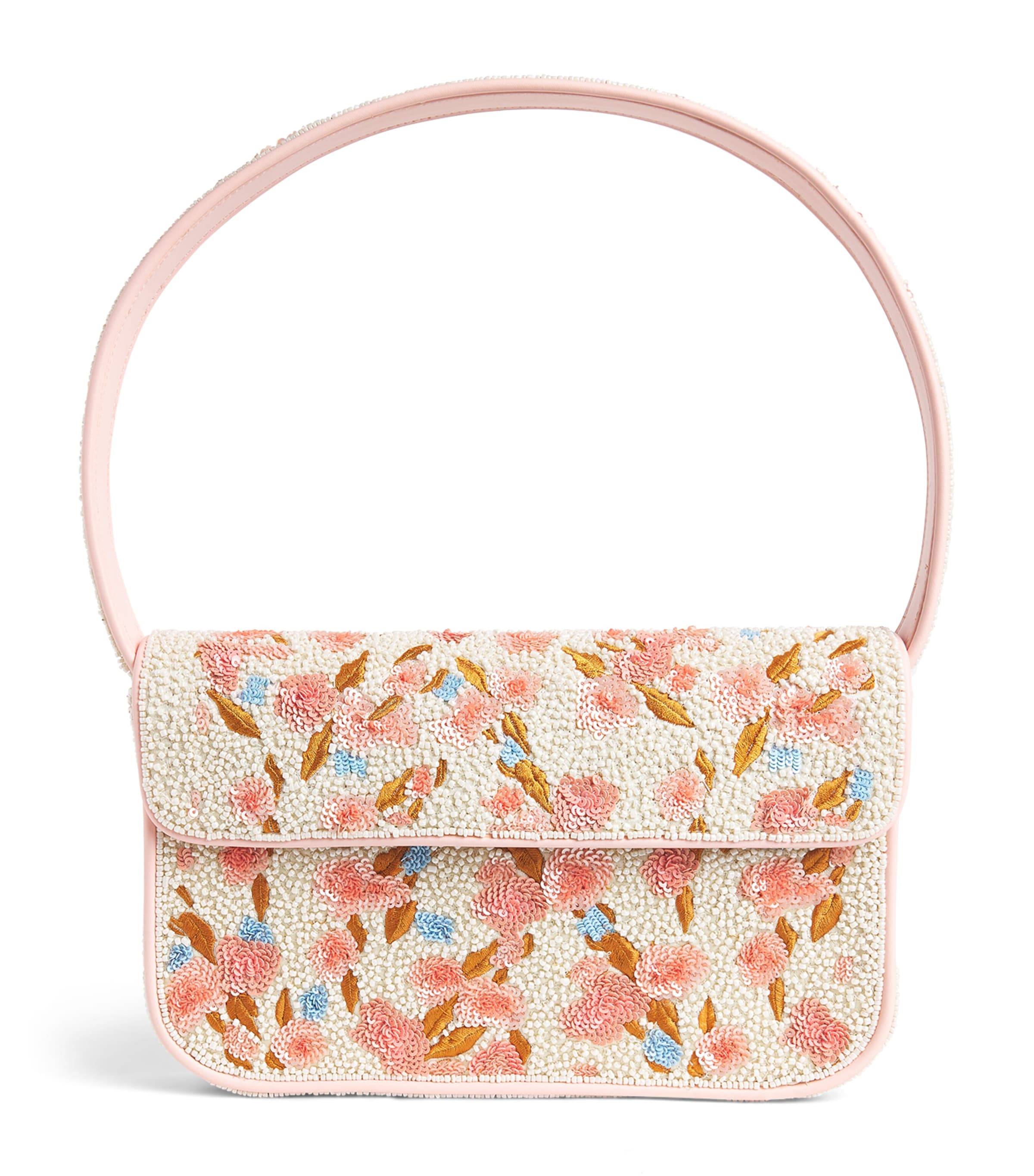 STAUD Beaded Floral Tommy Shoulder Bag Sprg Spring Day