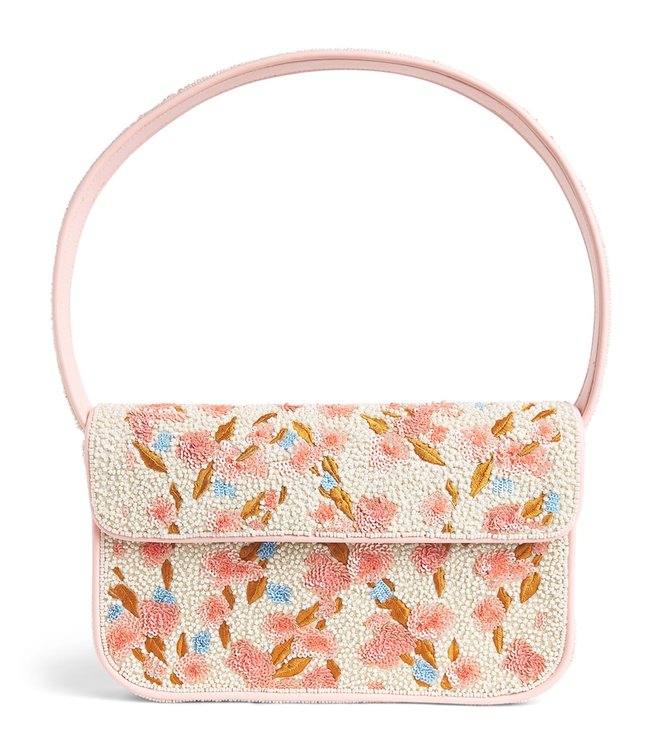 STAUD Beaded Floral Tommy Shoulder Bag Sprg Spring Day