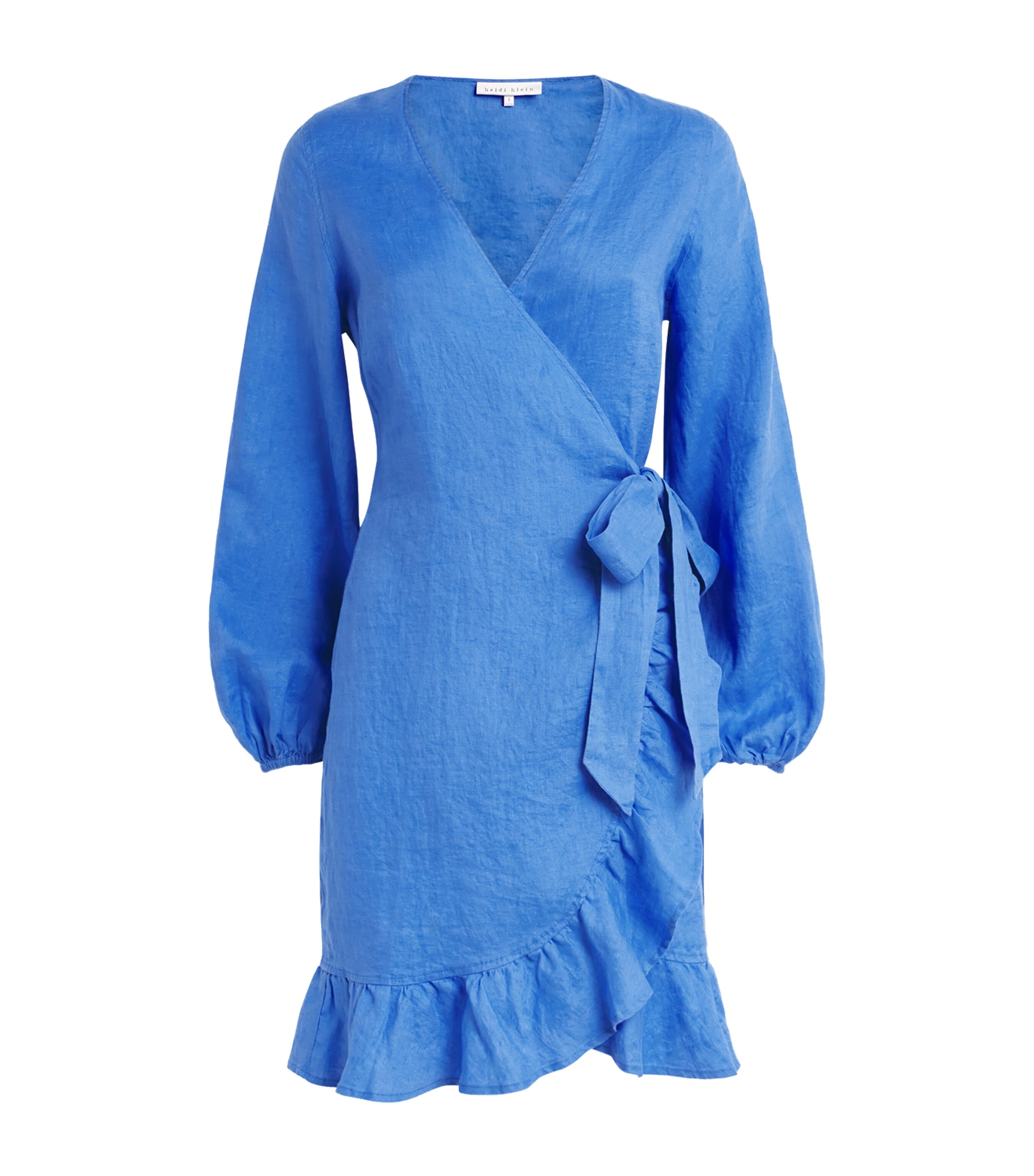 Linen Skyros Mini Wrap Dress
