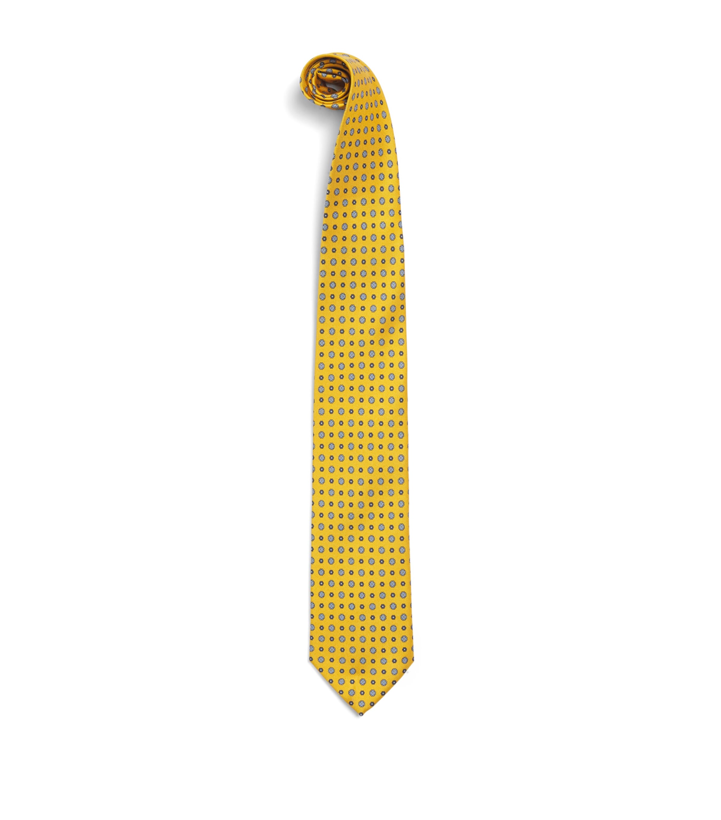 E. Marinella Silk Floral Tie Yellow