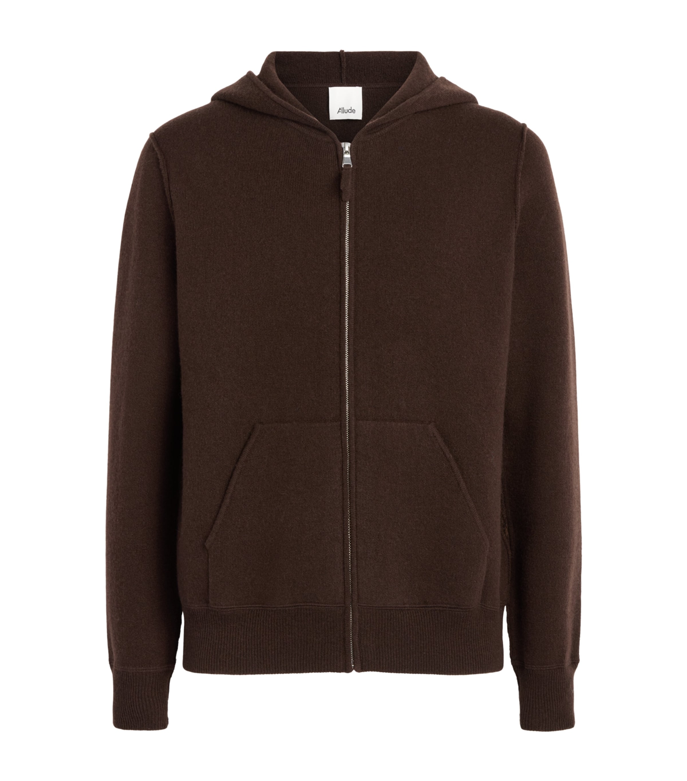 Allude Mens Wool-Cashmere Zip-Up Hoodie