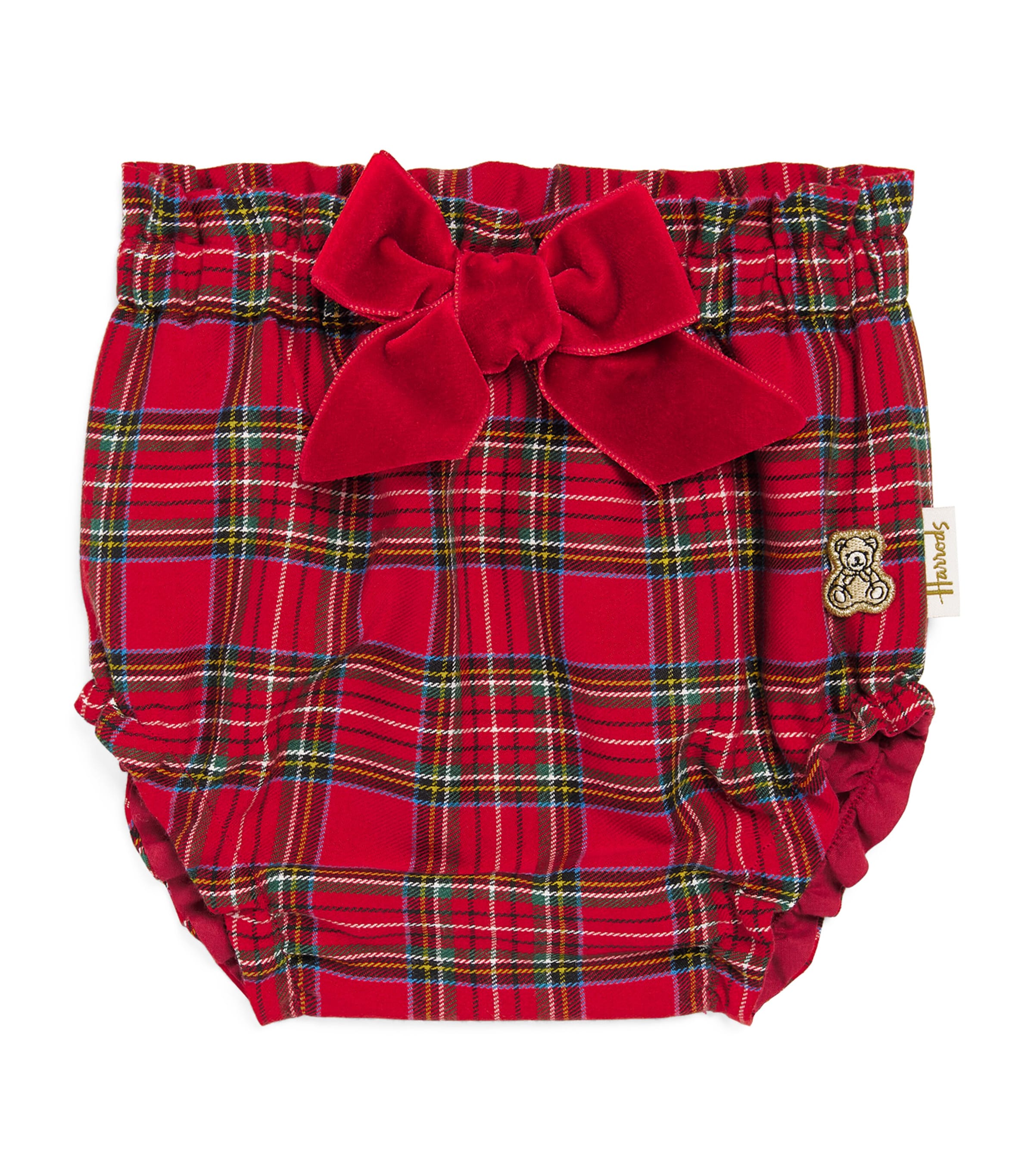 Harrods Cotton Tartan Bloomers (0-18 Months) Red