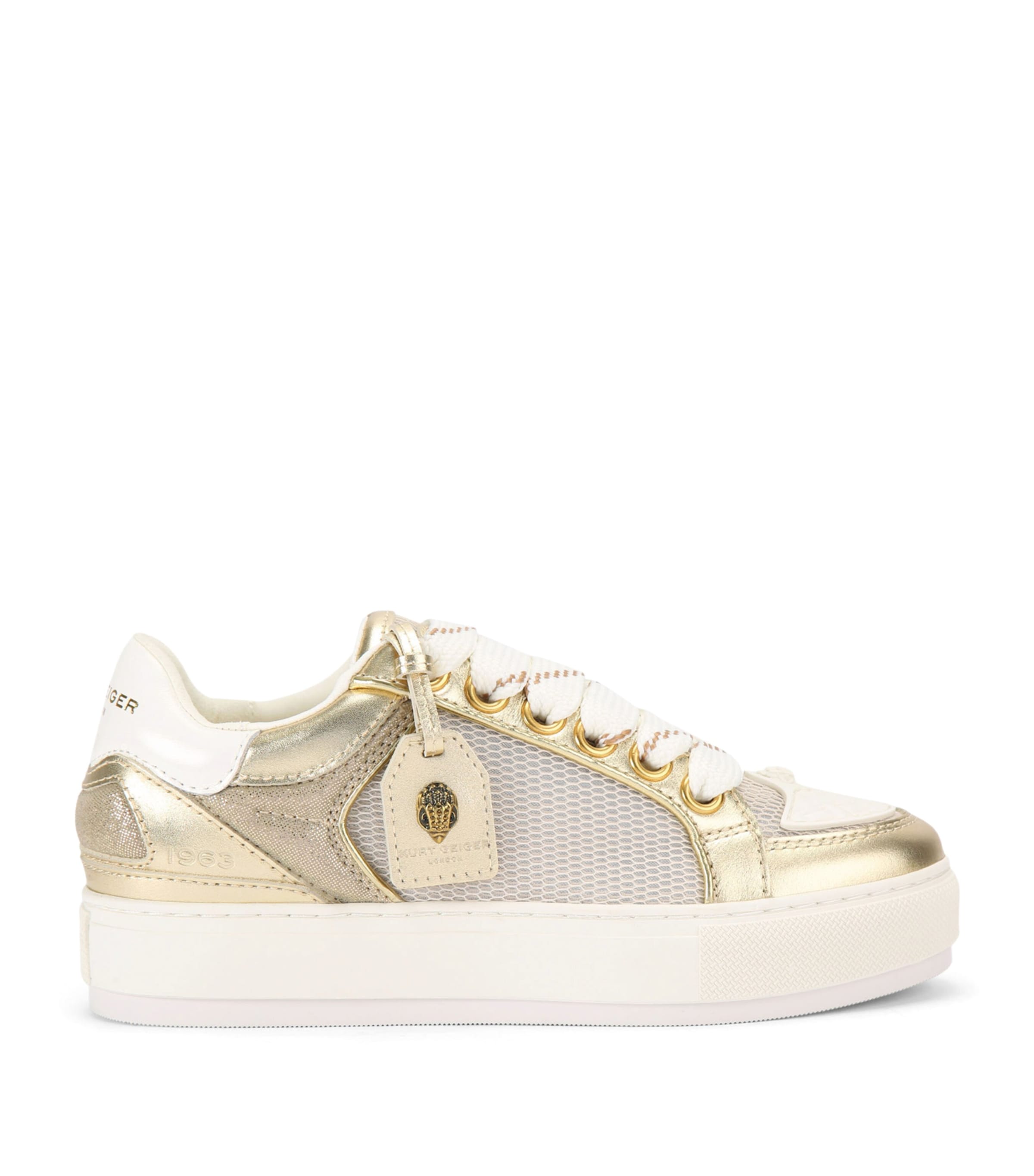 Kurt Geiger London Southbank Tag Sneakers Gold Comb