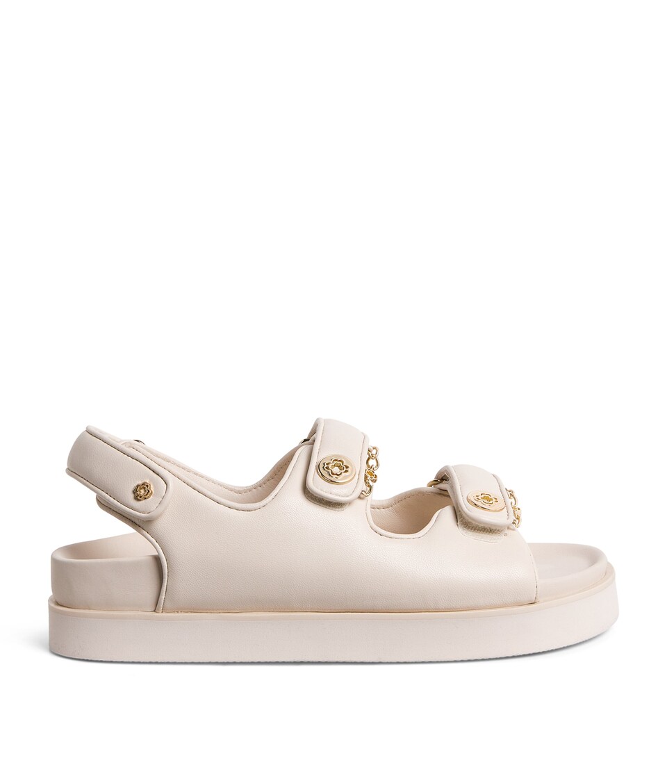 Faux Leather Clover Sandals