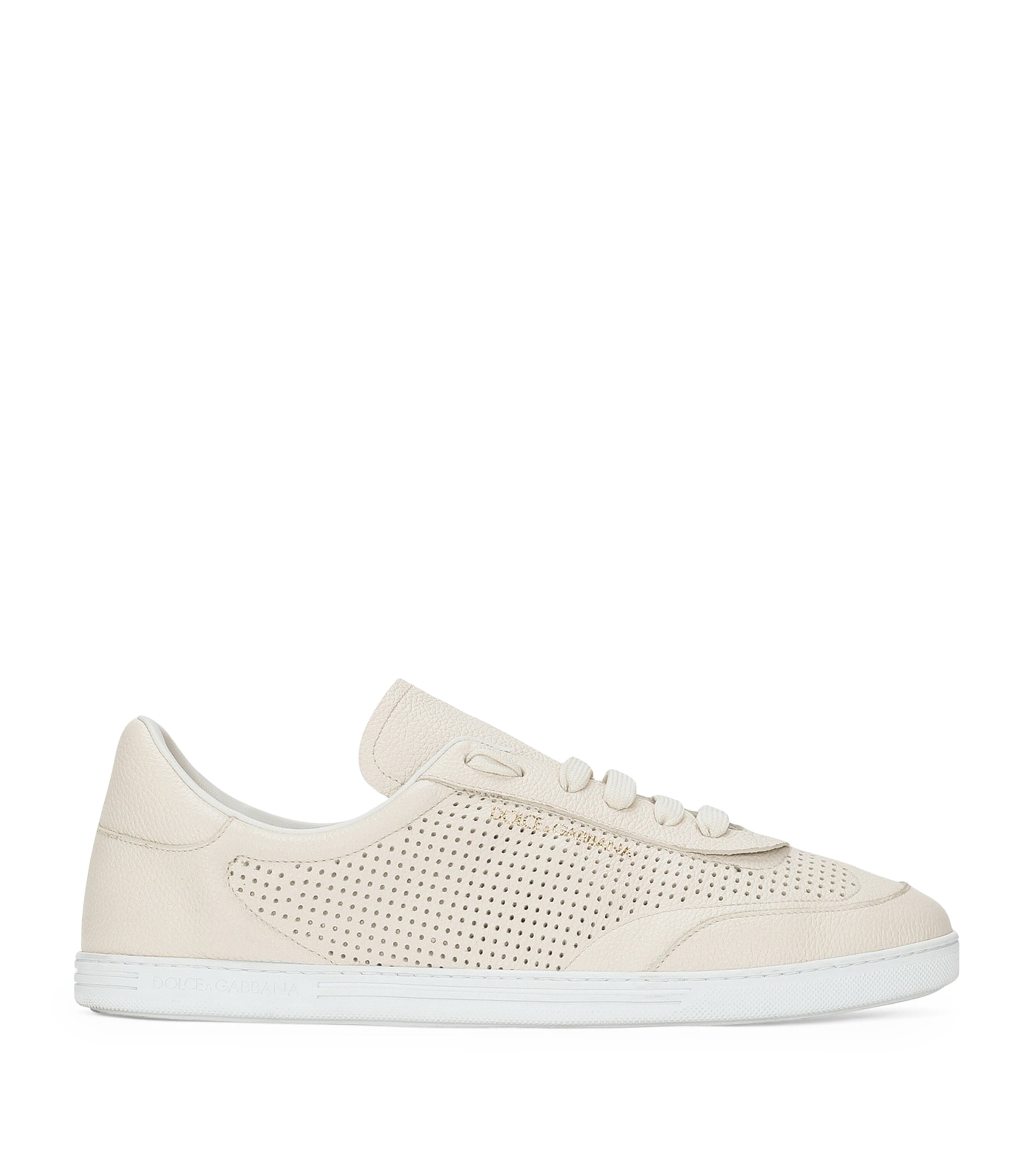 Dolce & Gabbana White Leather Portofino Graffiti Heart