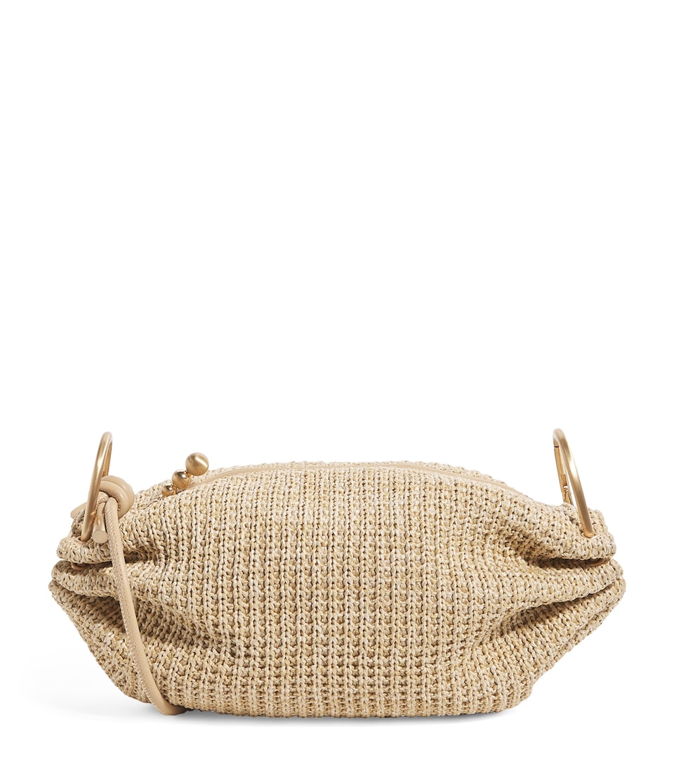 Raffia Cinch Cross-Body Bag