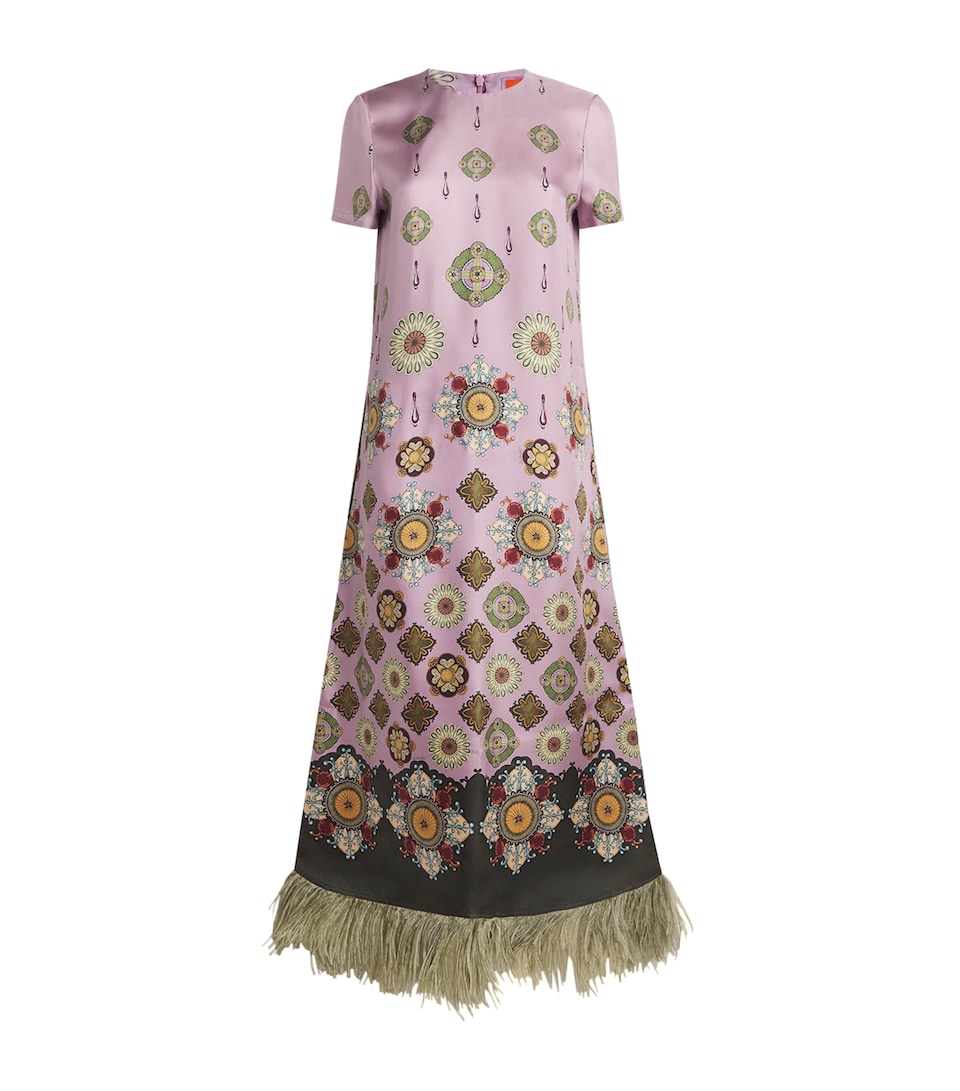 Silk Twill Swing Maxi Dress