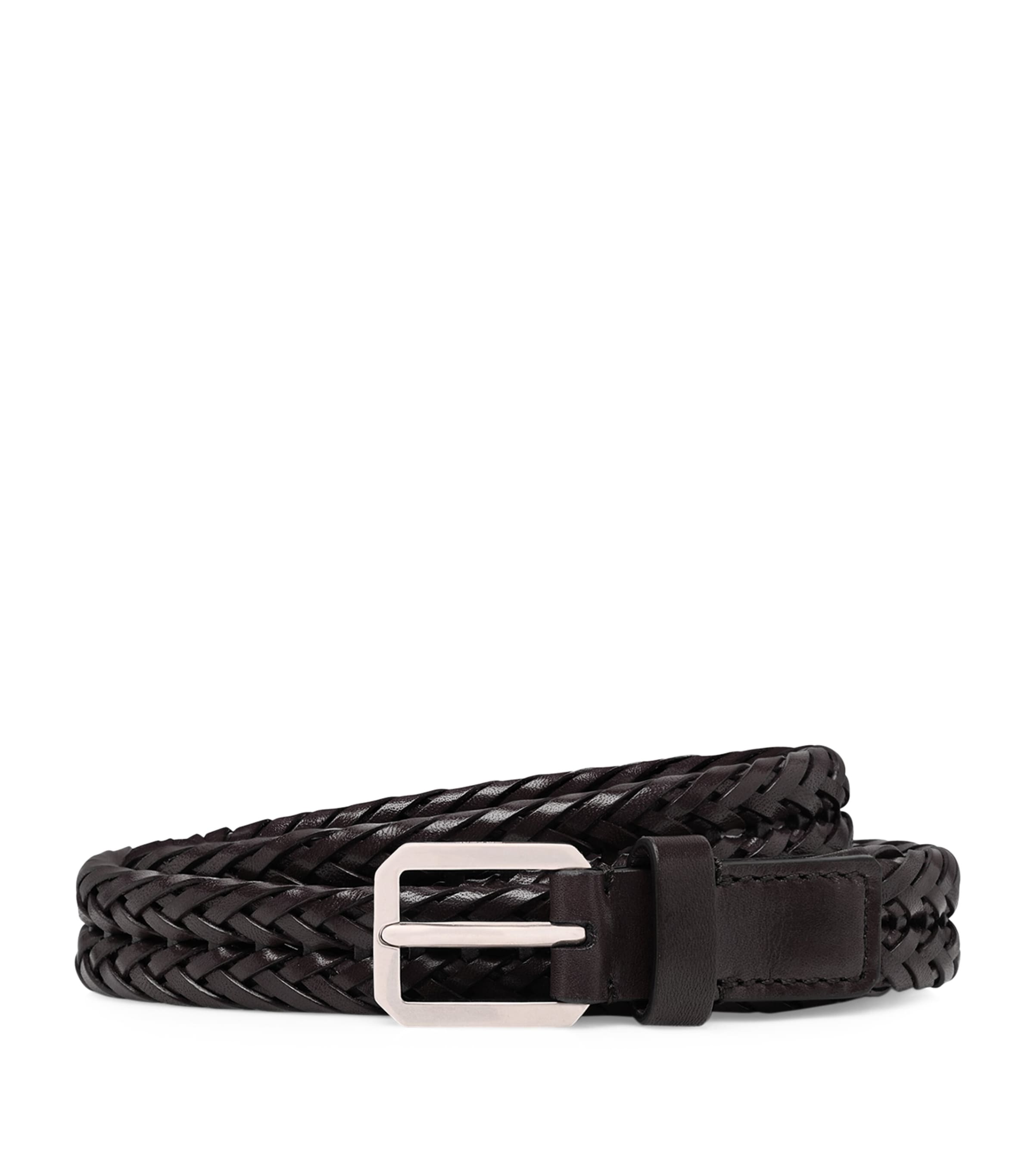 Calf Leather Woven Belt