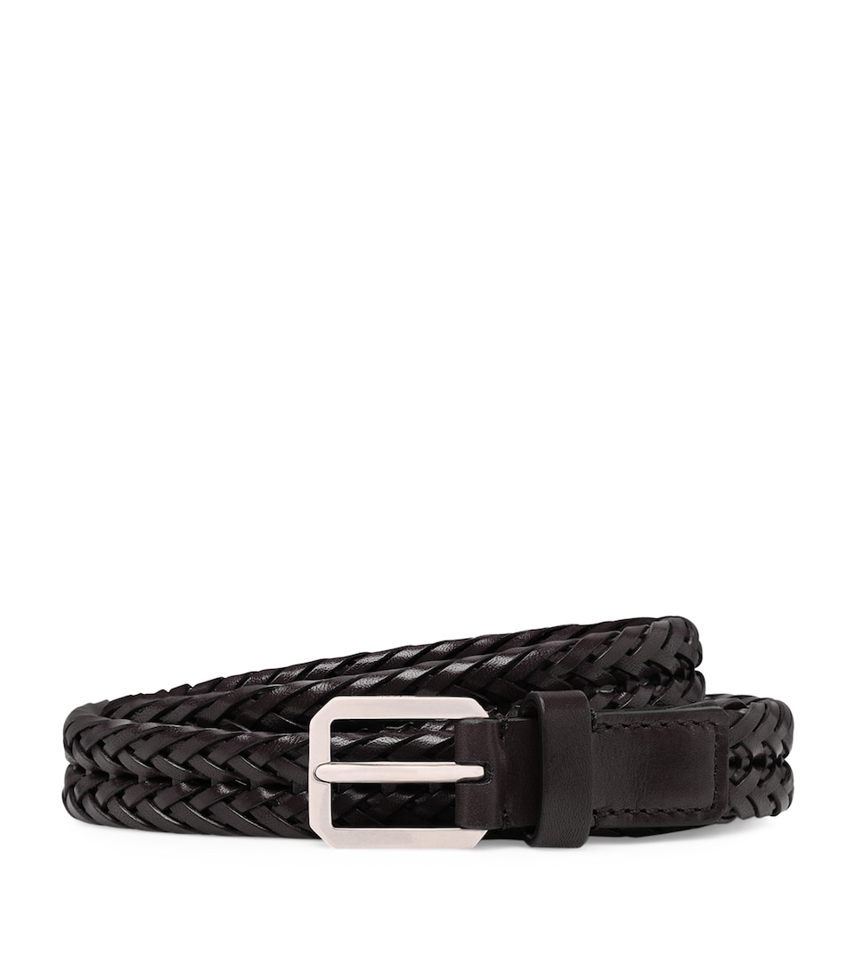 Calf Leather Woven Belt