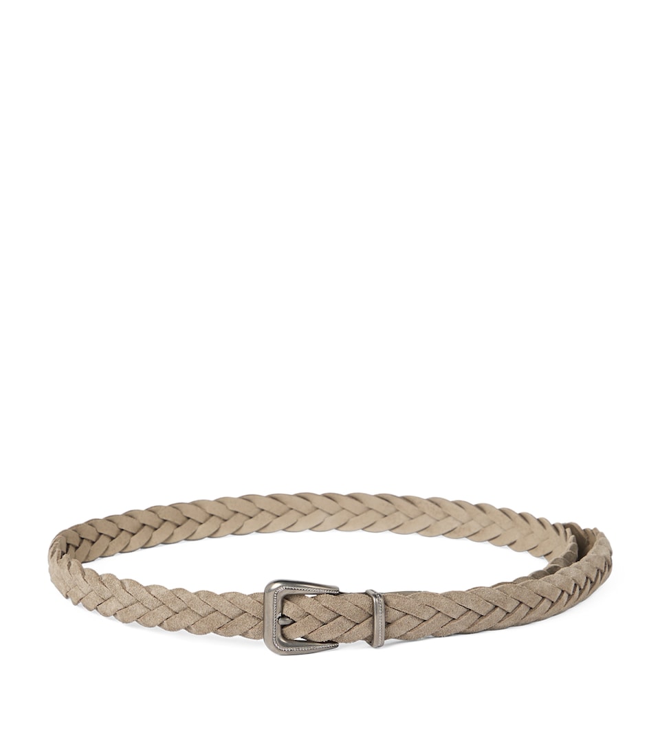 Brunello Cucinelli Leather Braided Belt