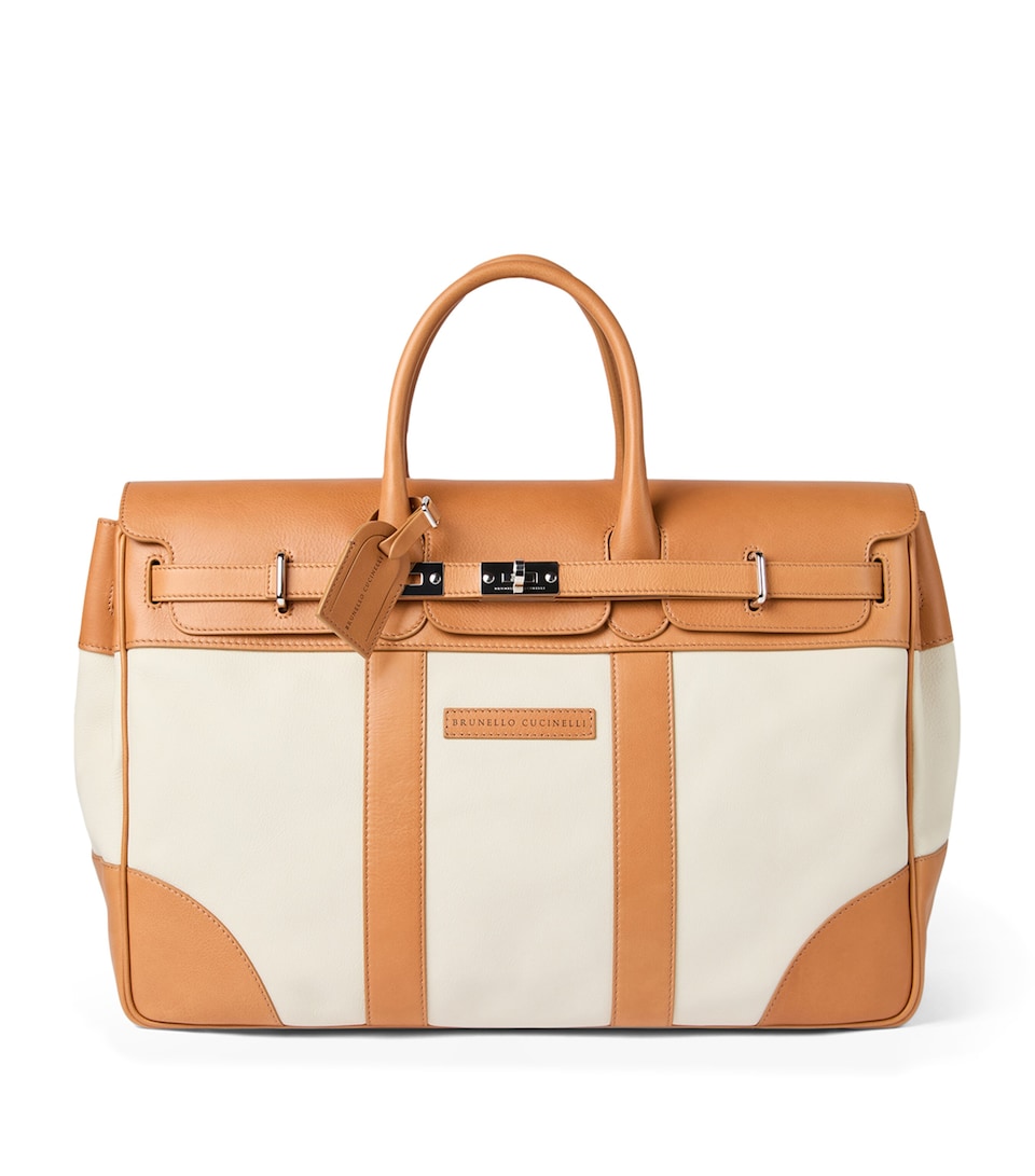 Brunello Cucinelli Grained Leather Country Holdall