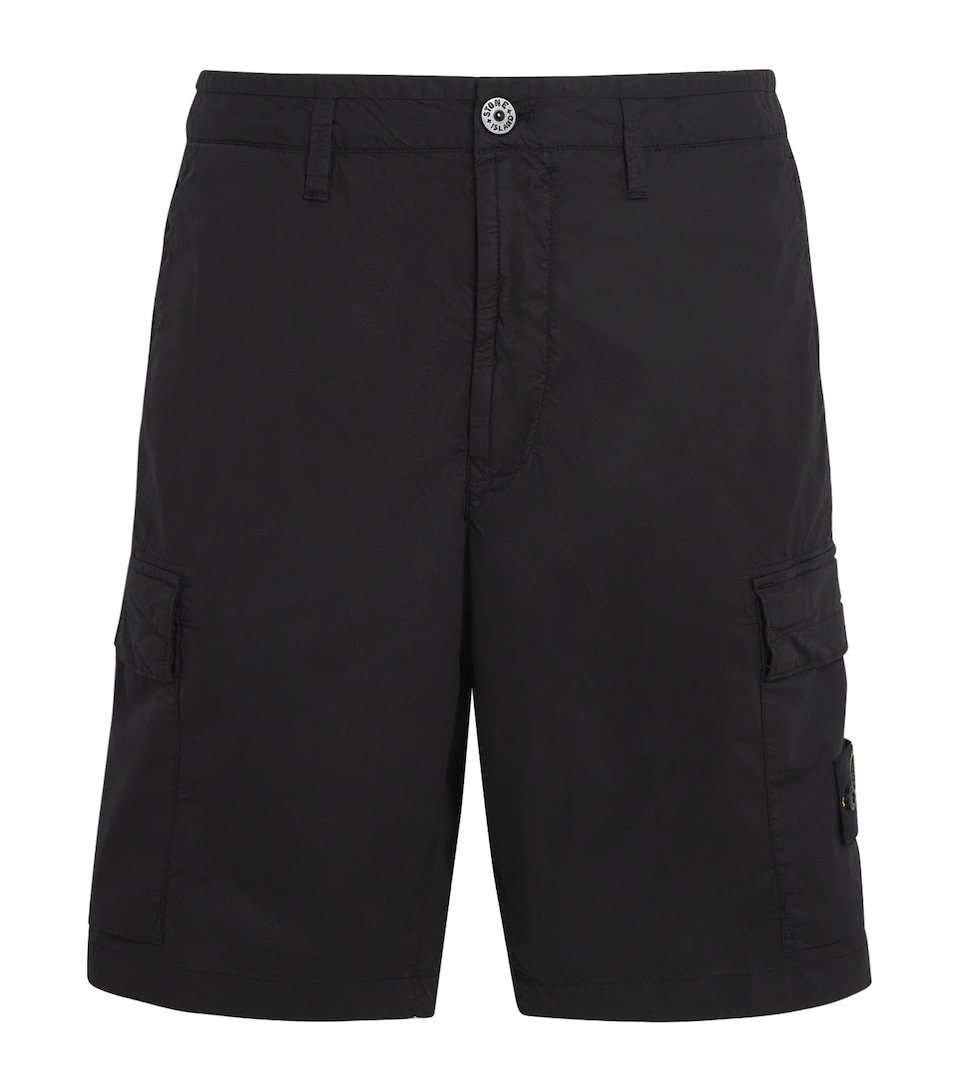 Stretch-Cotton Cargo Shorts