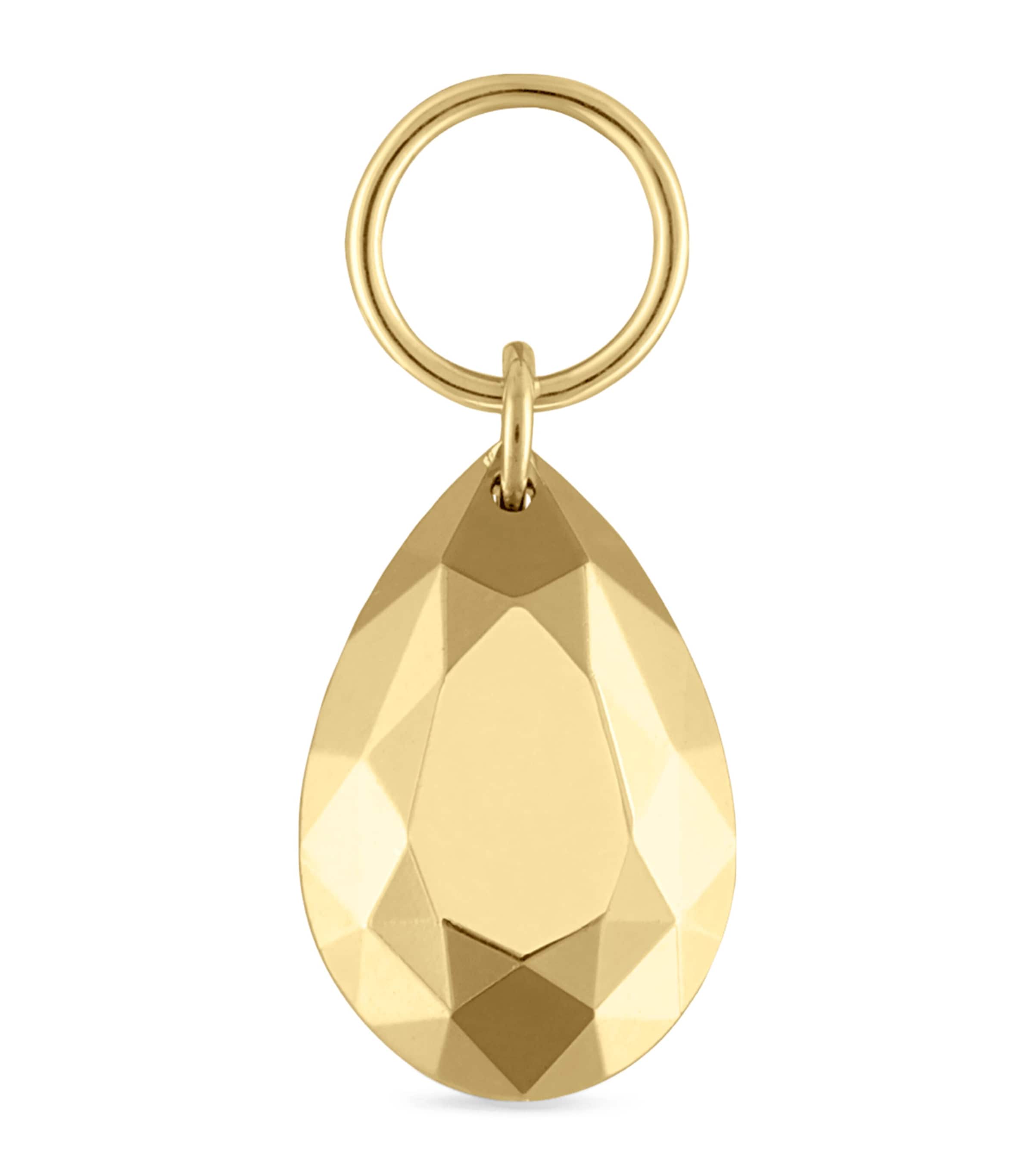 Faceted Pear Single Charm (7.5mm)