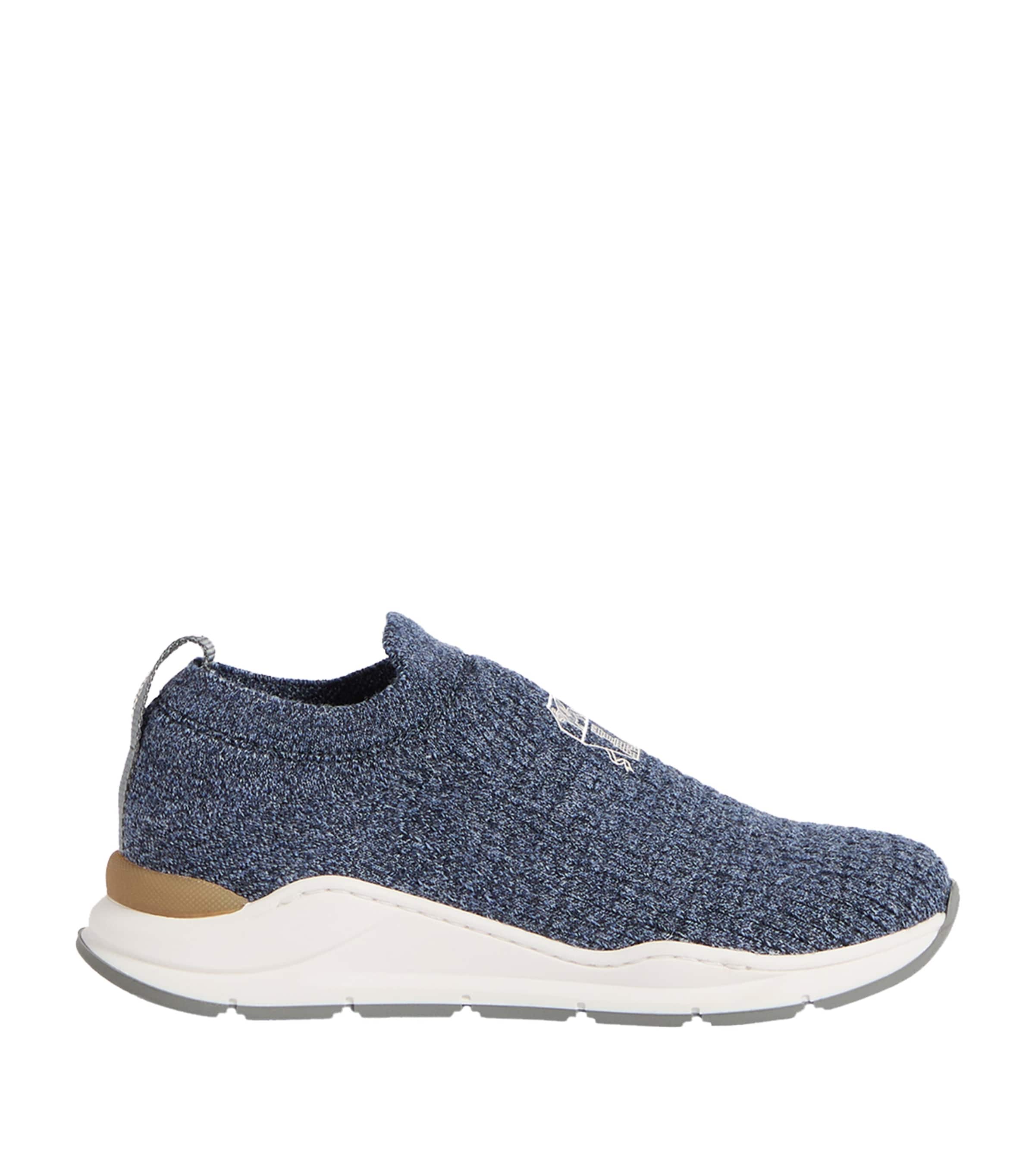 Brunello Cucinelli Kids Wool Knitted Slip-On Sneakers