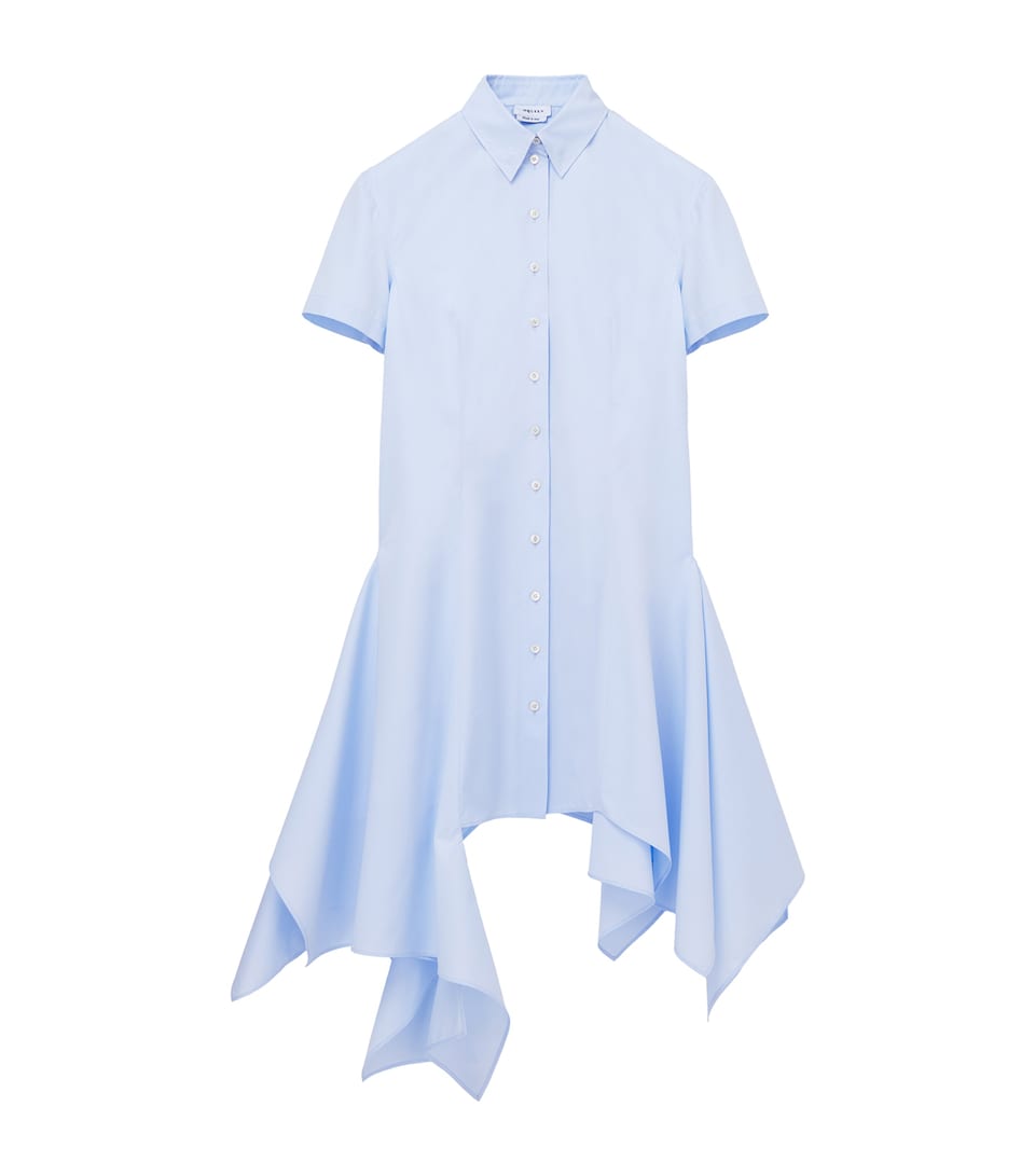 Asymmetric Shirt Midi Dress