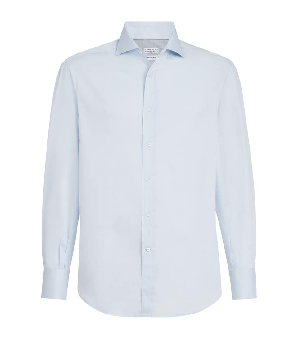 Brunello Cucinelli Mens Cotton Twill Shirt