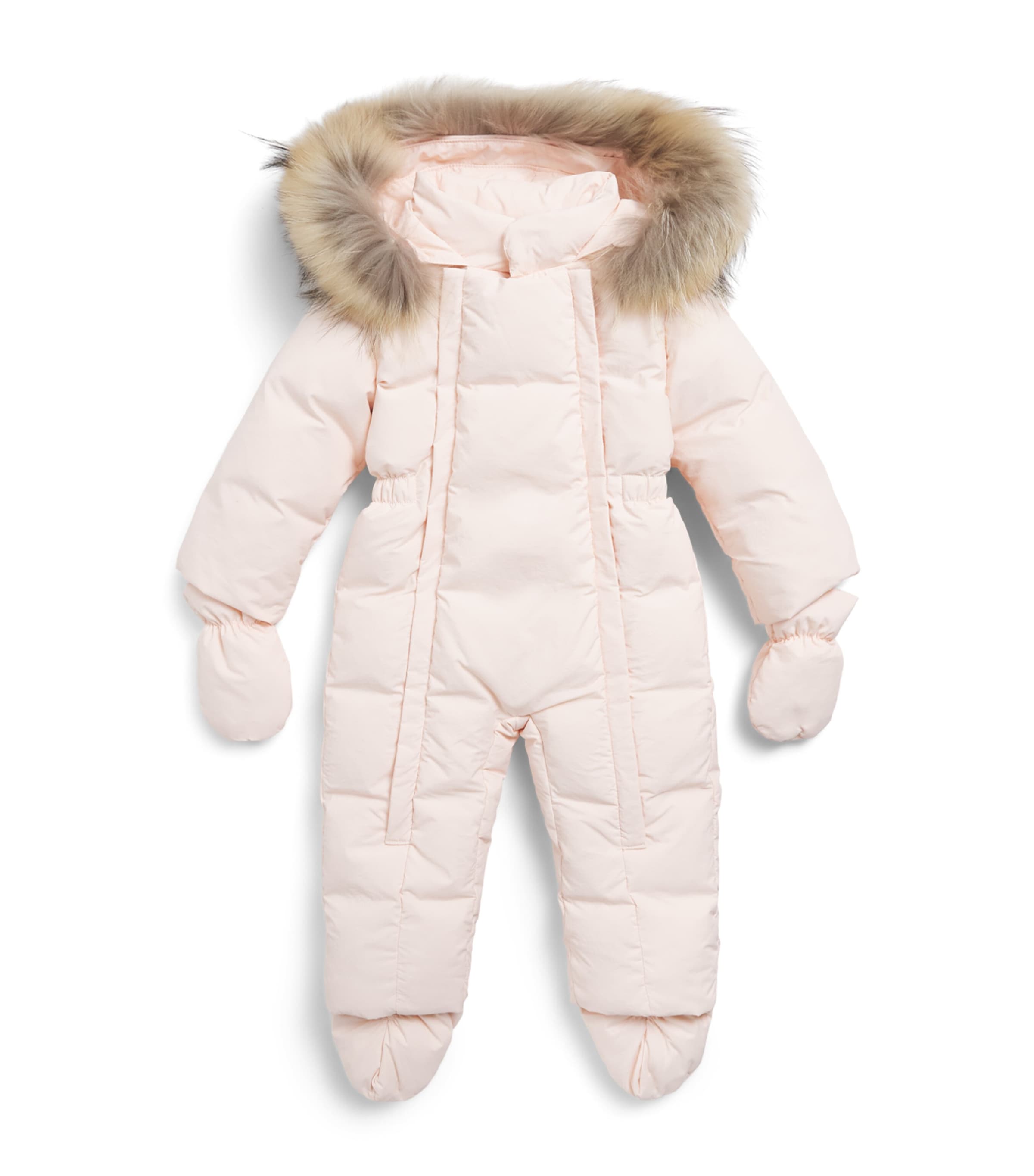 Il Gufo Down Hooded Snowsuit (6-24 Months) Baby Pink