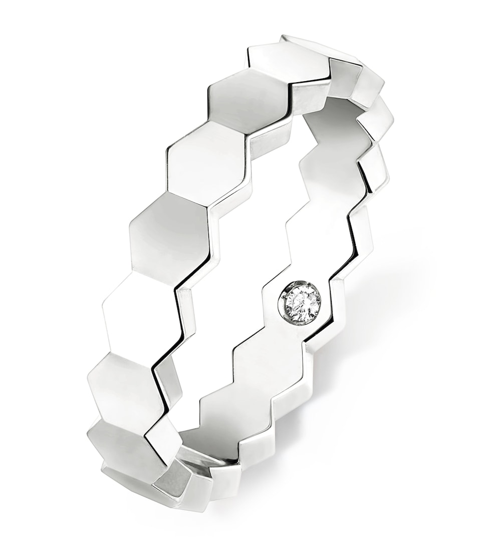 White Gold and Diamond Bee de Chaumet Ring