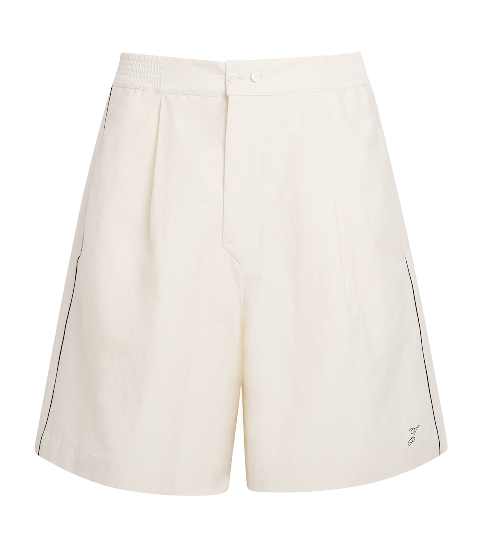 Jacquemus Mens Pleated Pyjama Shorts Off White