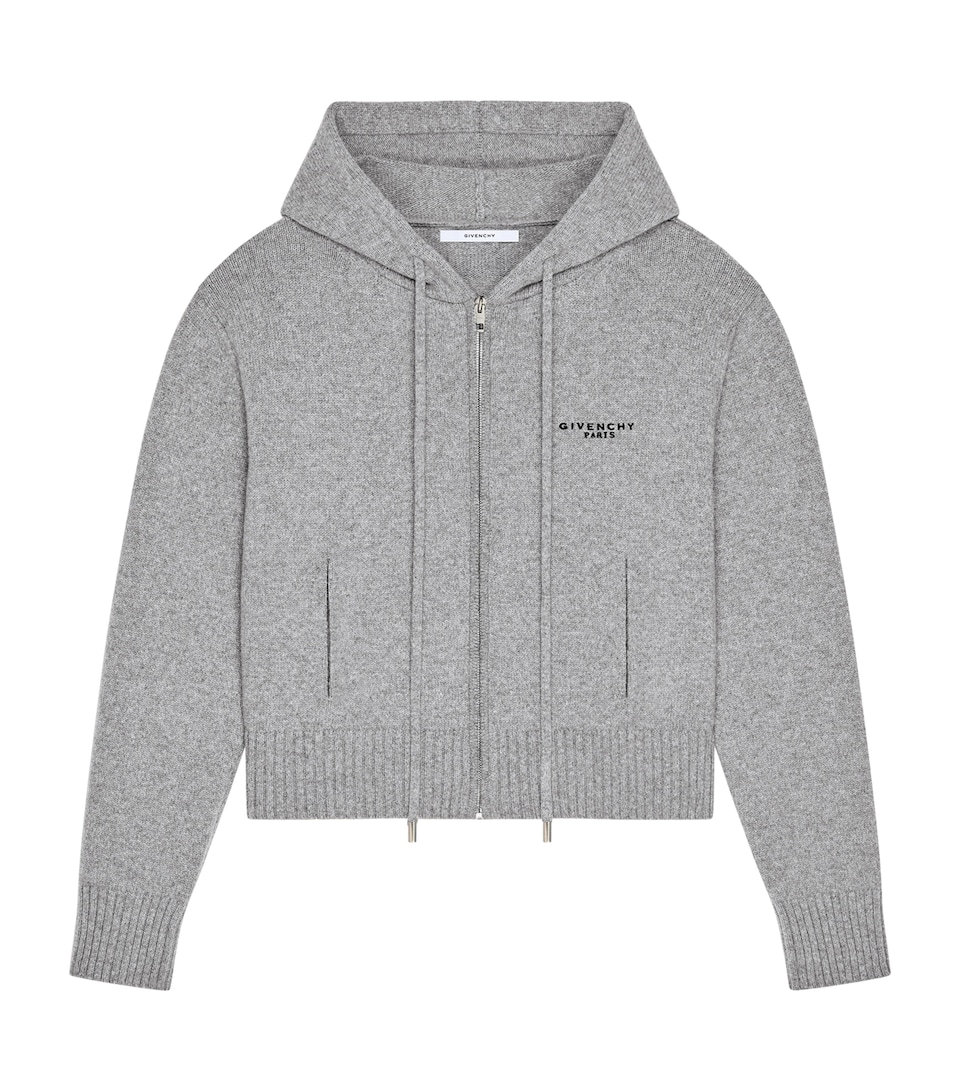 Wool-Cashmere Zip-Up Hoodie