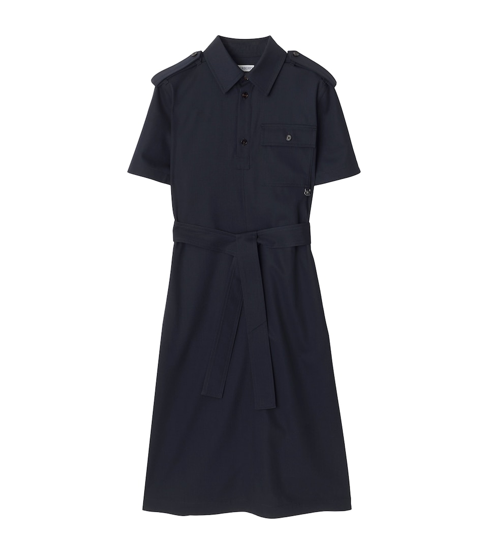 Wool Mini Shirt Dress