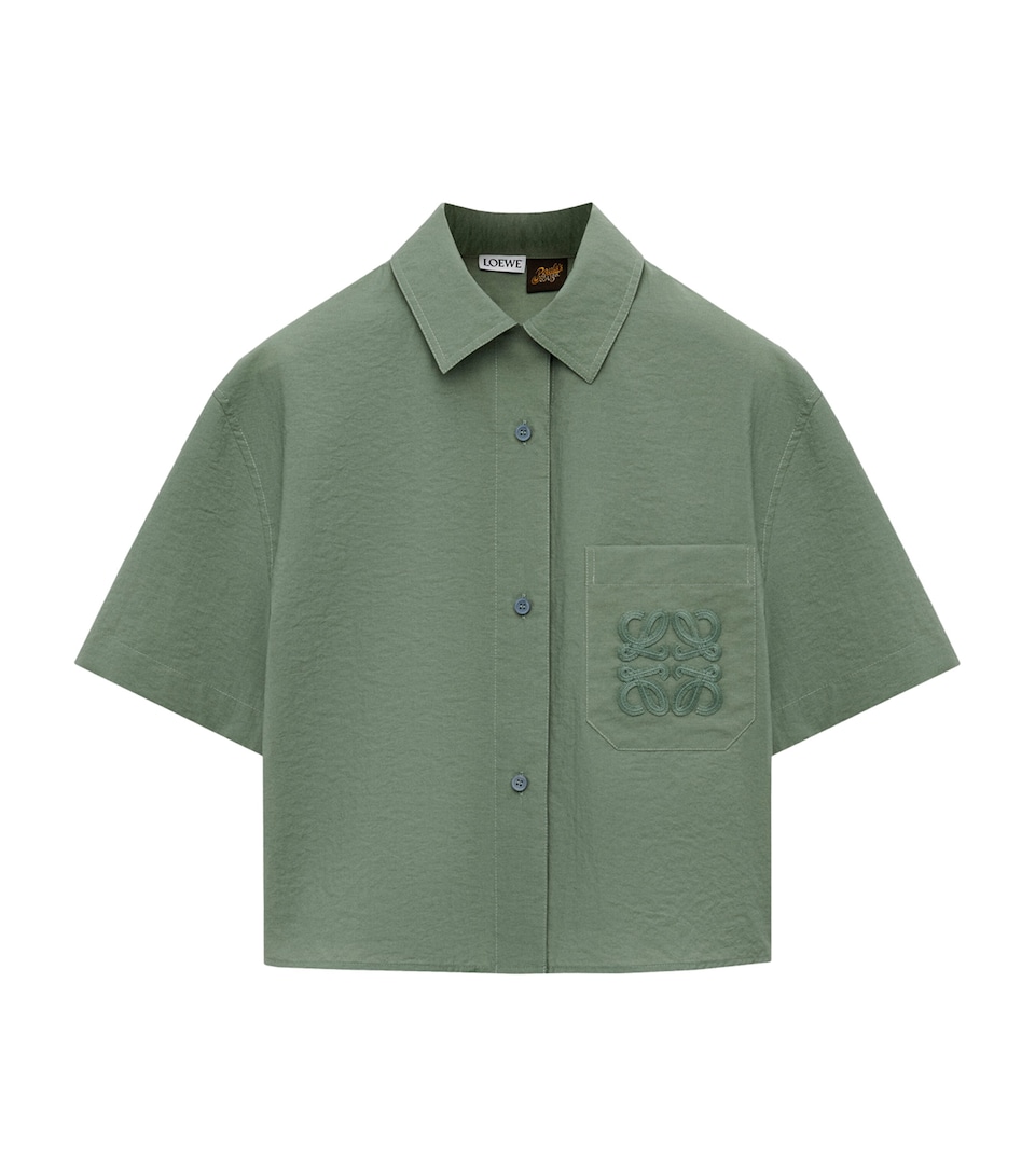 x Paula's Ibiza Cotton-Blend Anagram Shirt