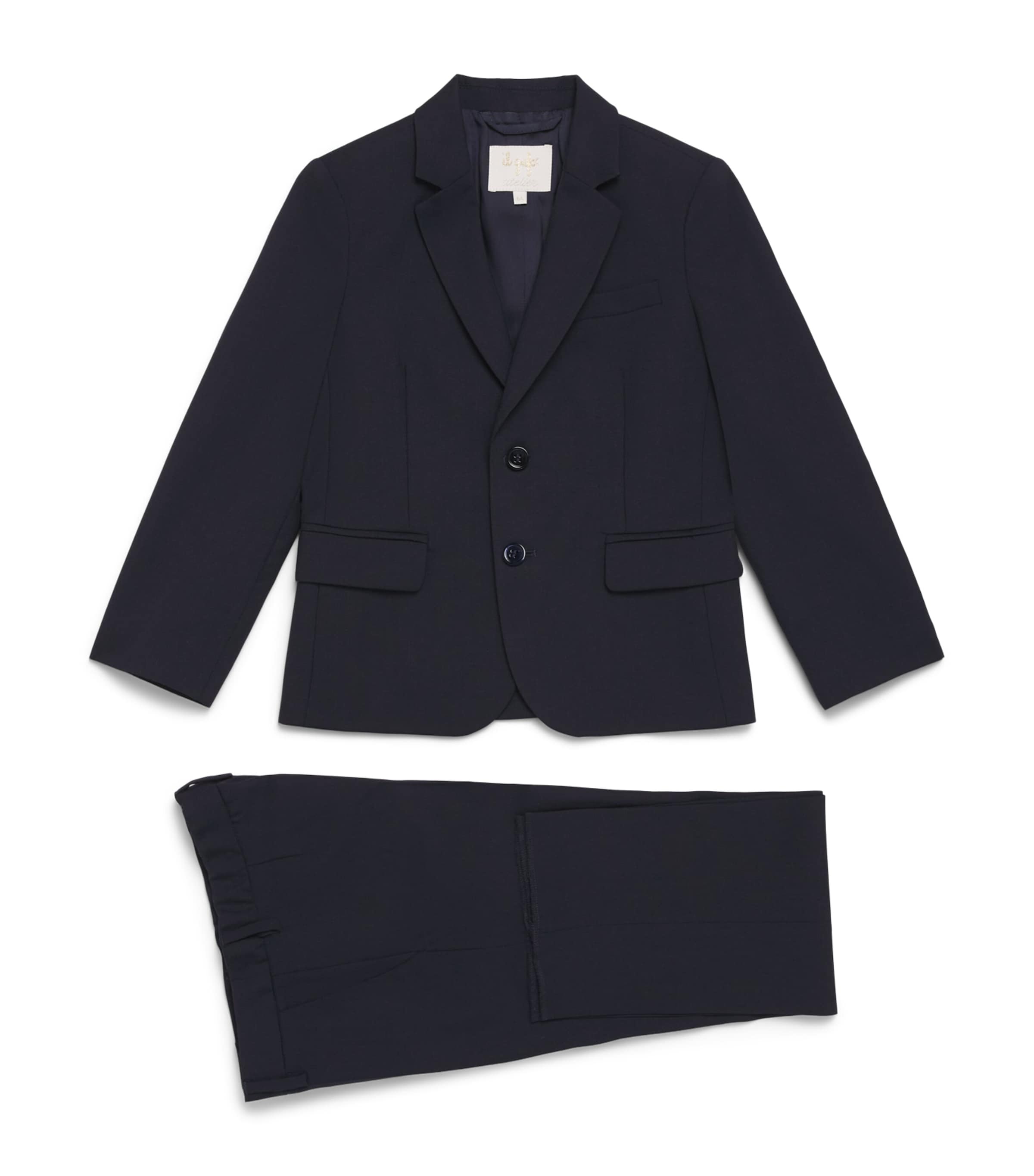 Il Gufo Wool 2-Piece Suit (4-12 Years) Deep Blue